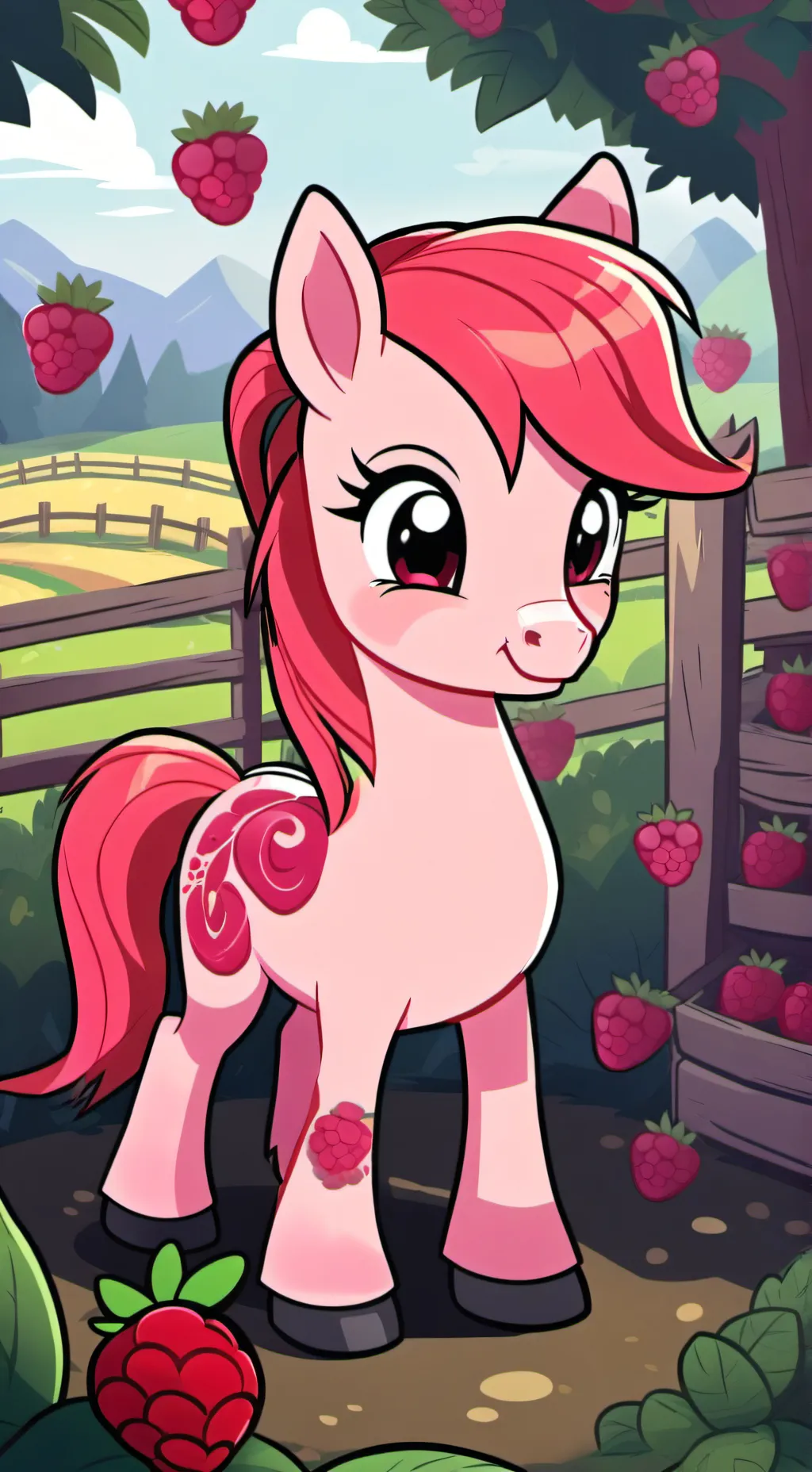 ai character: Raspberry  background