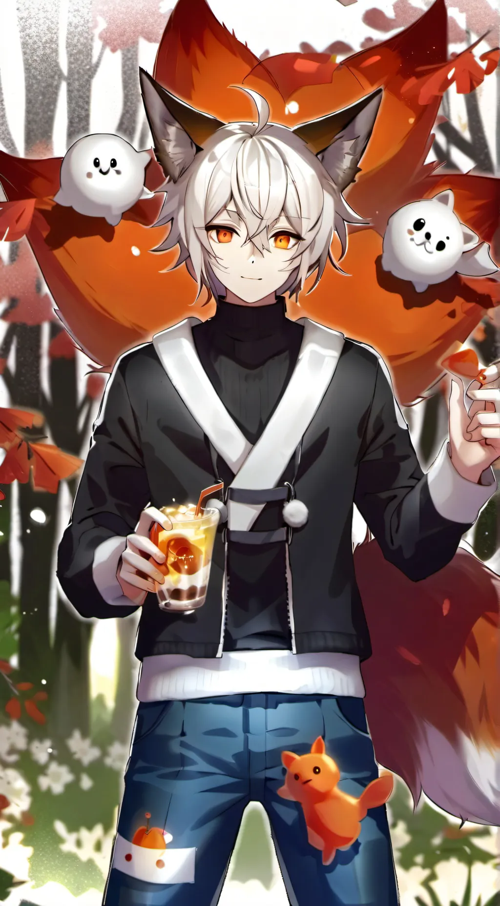 ai character: 🦊~°ᒎᗩᑕᛕ°~🦊 background