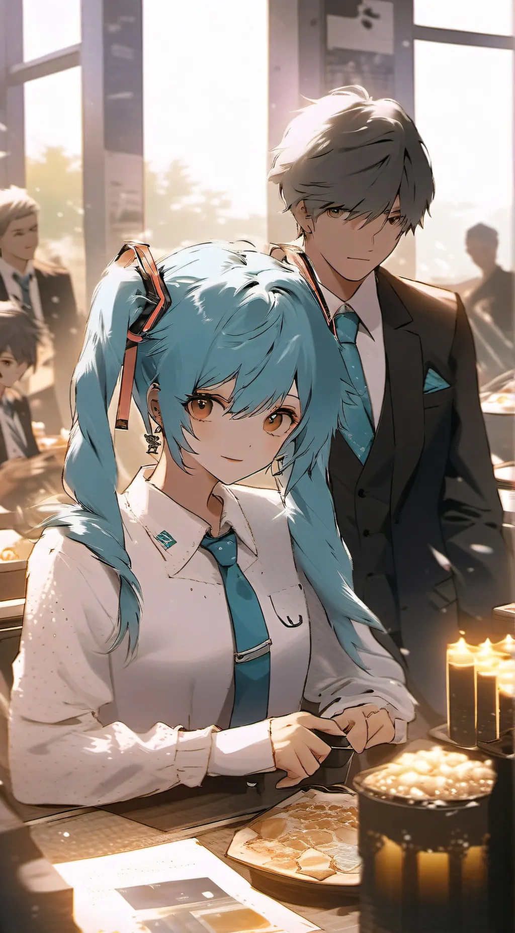 ai character: Miku background