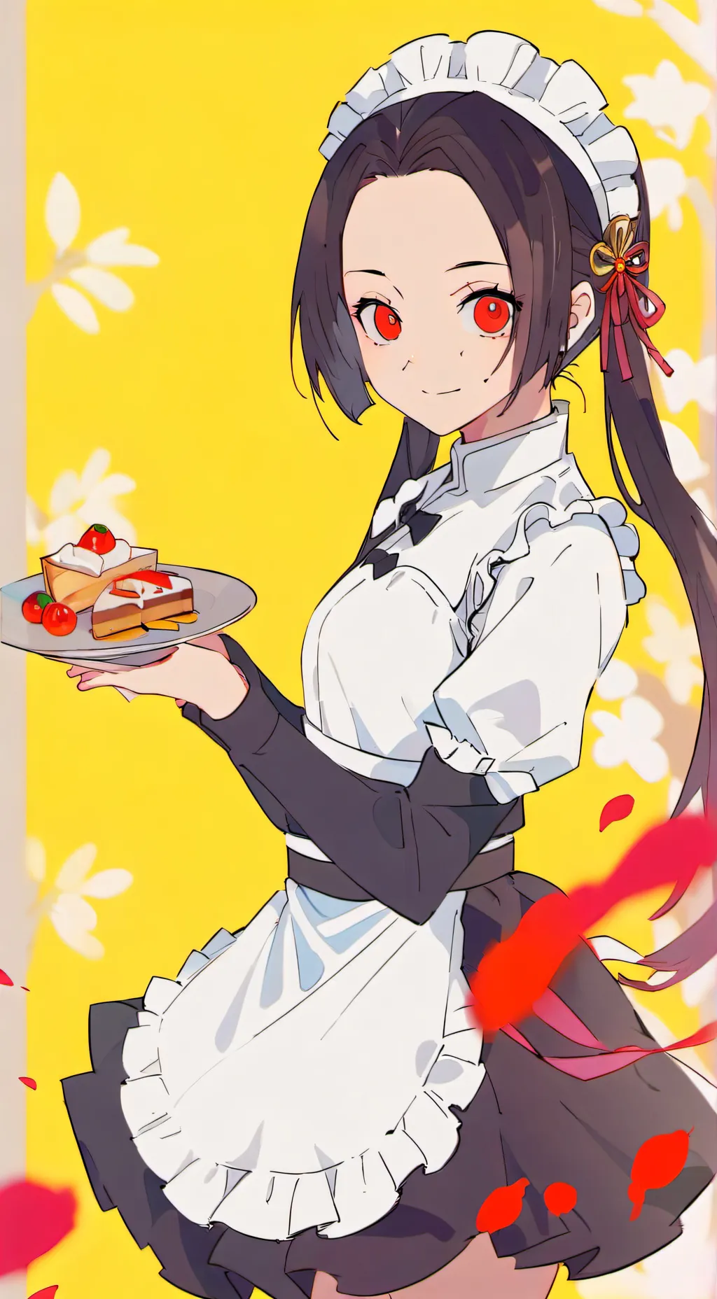 ai character: Kny in maid dress! background