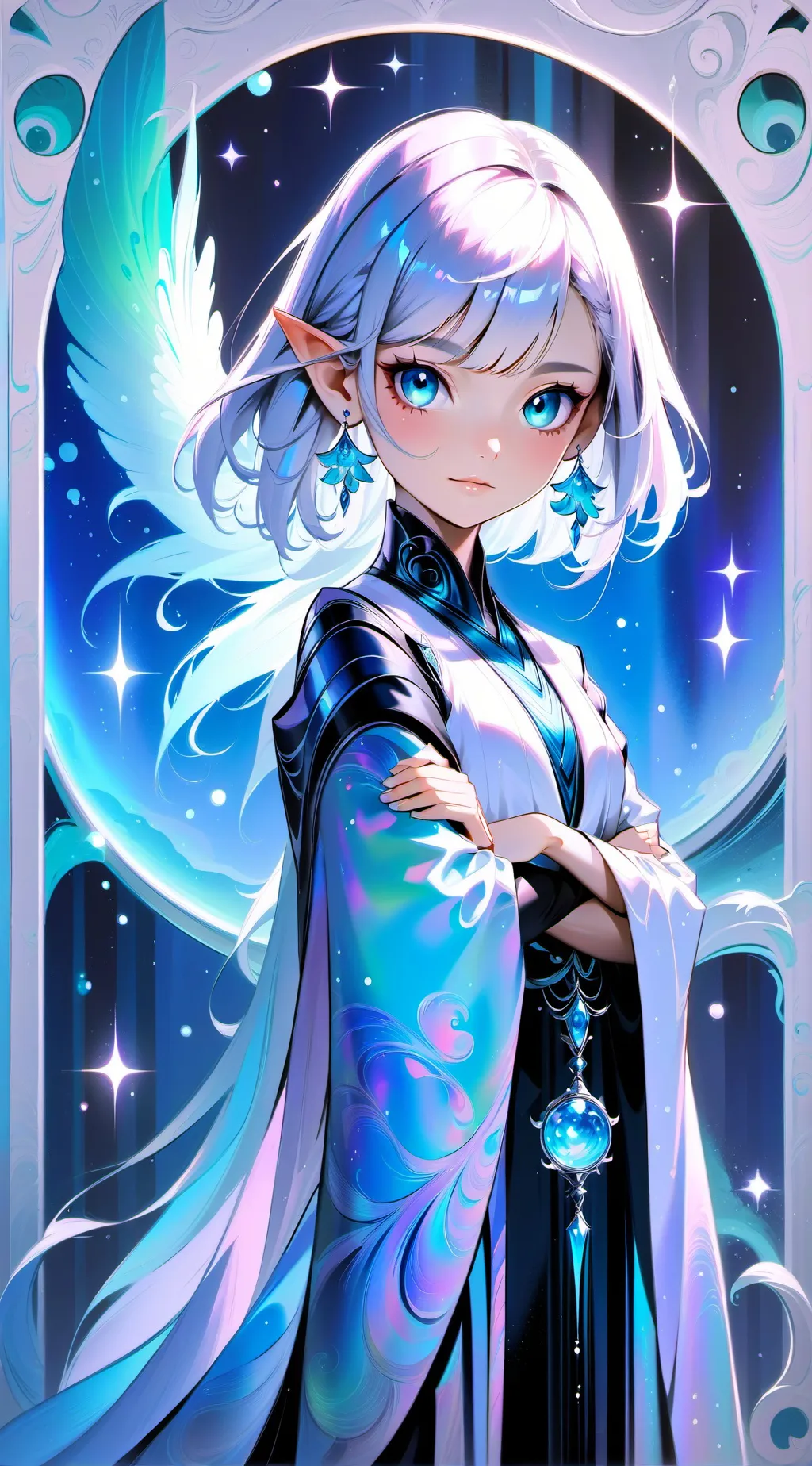 ai character: Moon background