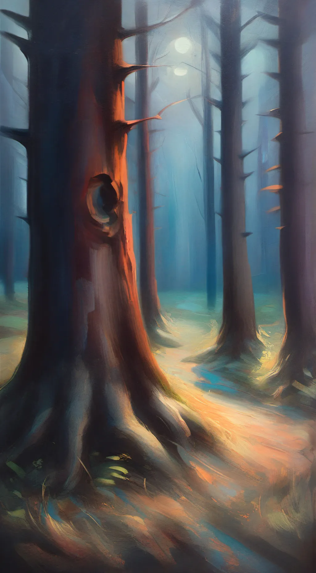 ai character: dnd (ghost forest) background