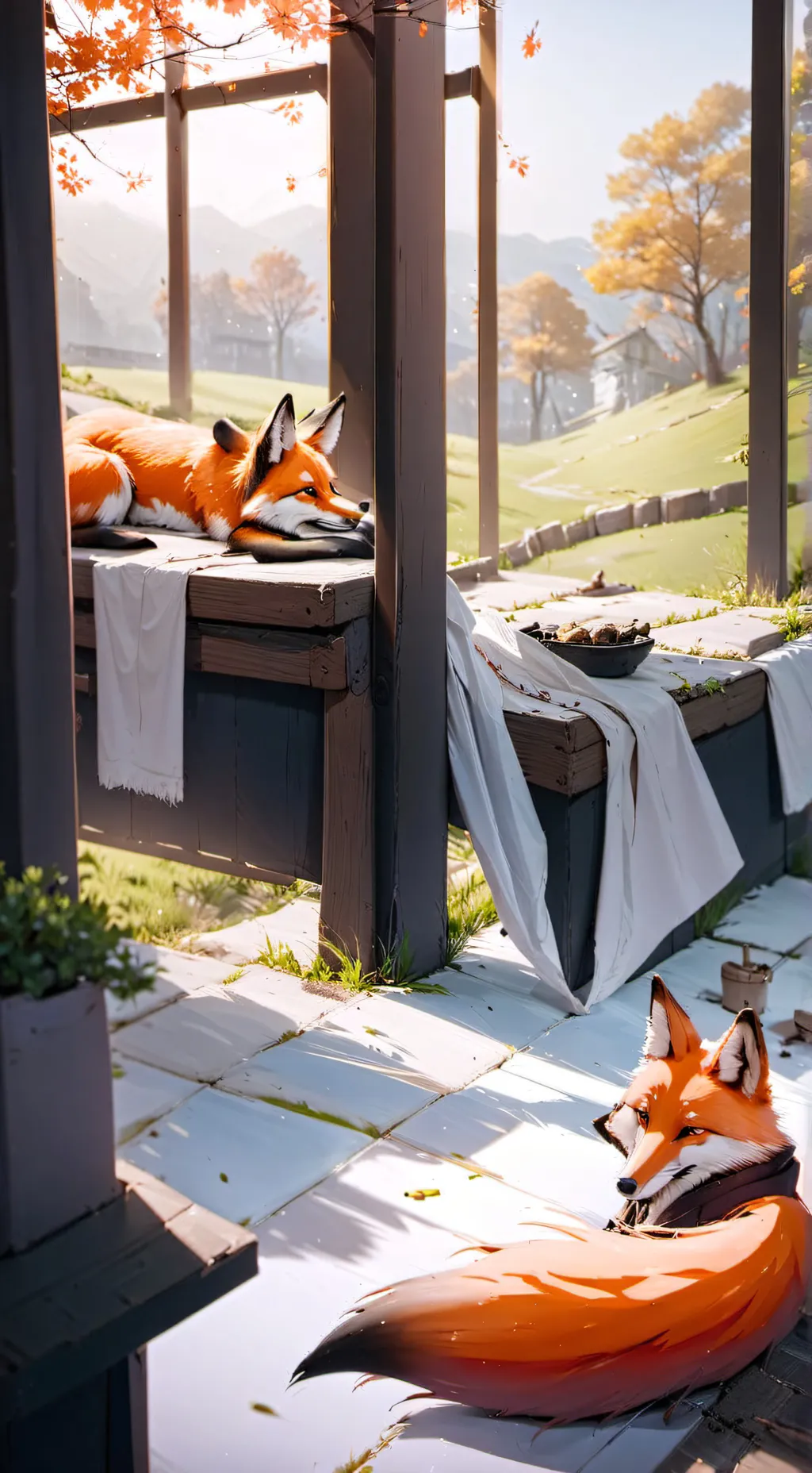 ai character: fox background
