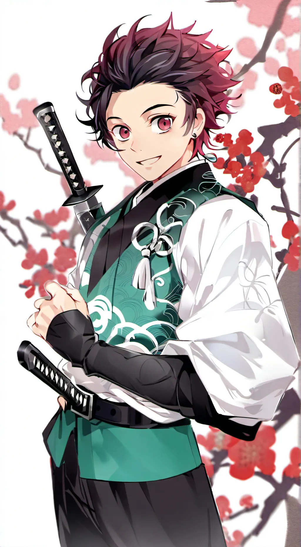 ai character: Tanjiro Kamado  background