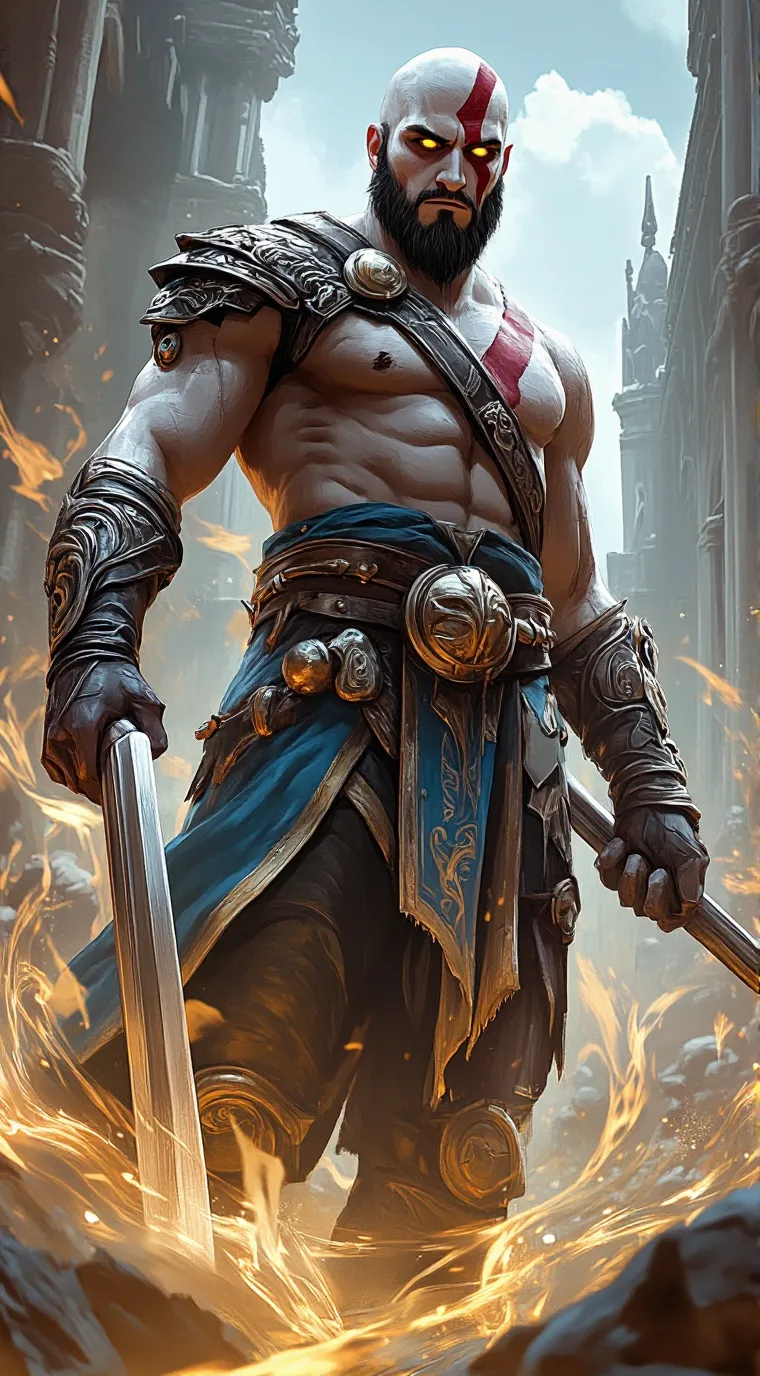 ai character: Kratos /GOW6 background