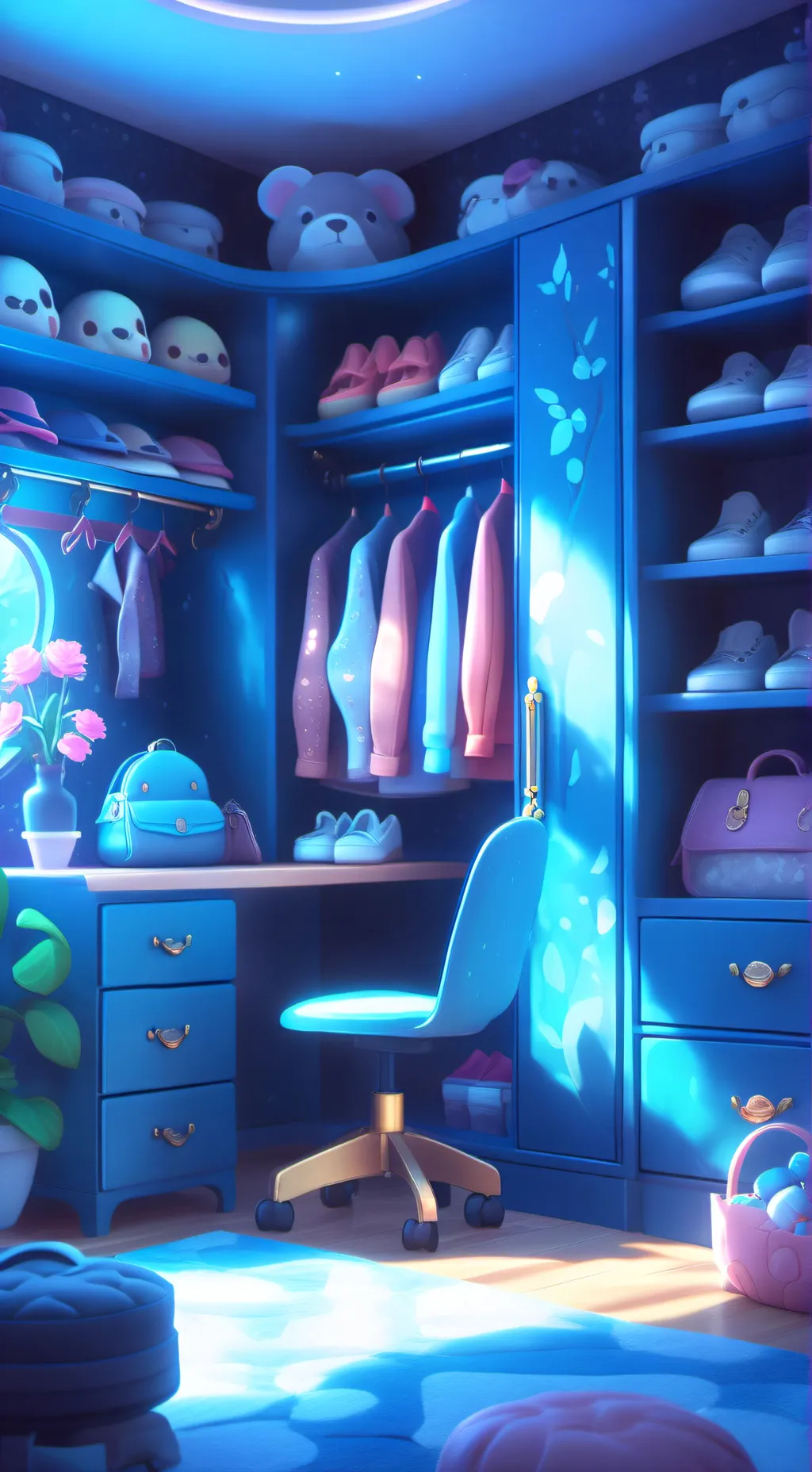 ai character: Miss Bloomie× Dti background