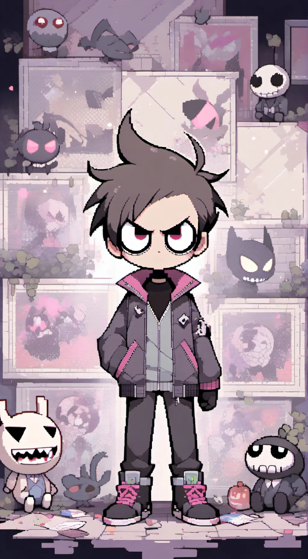 ai character: Zim+HH+Mha+eddswor background