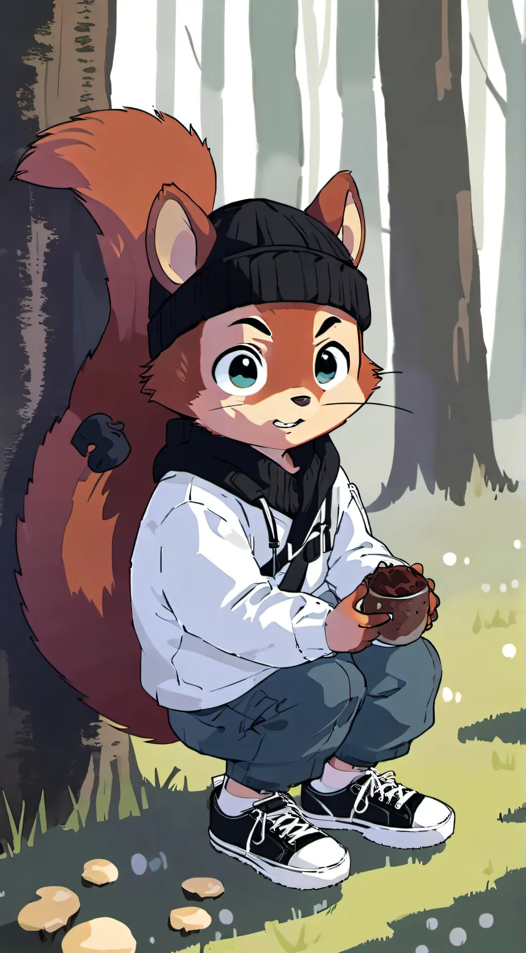 ai character: Squirrelly Spirit background