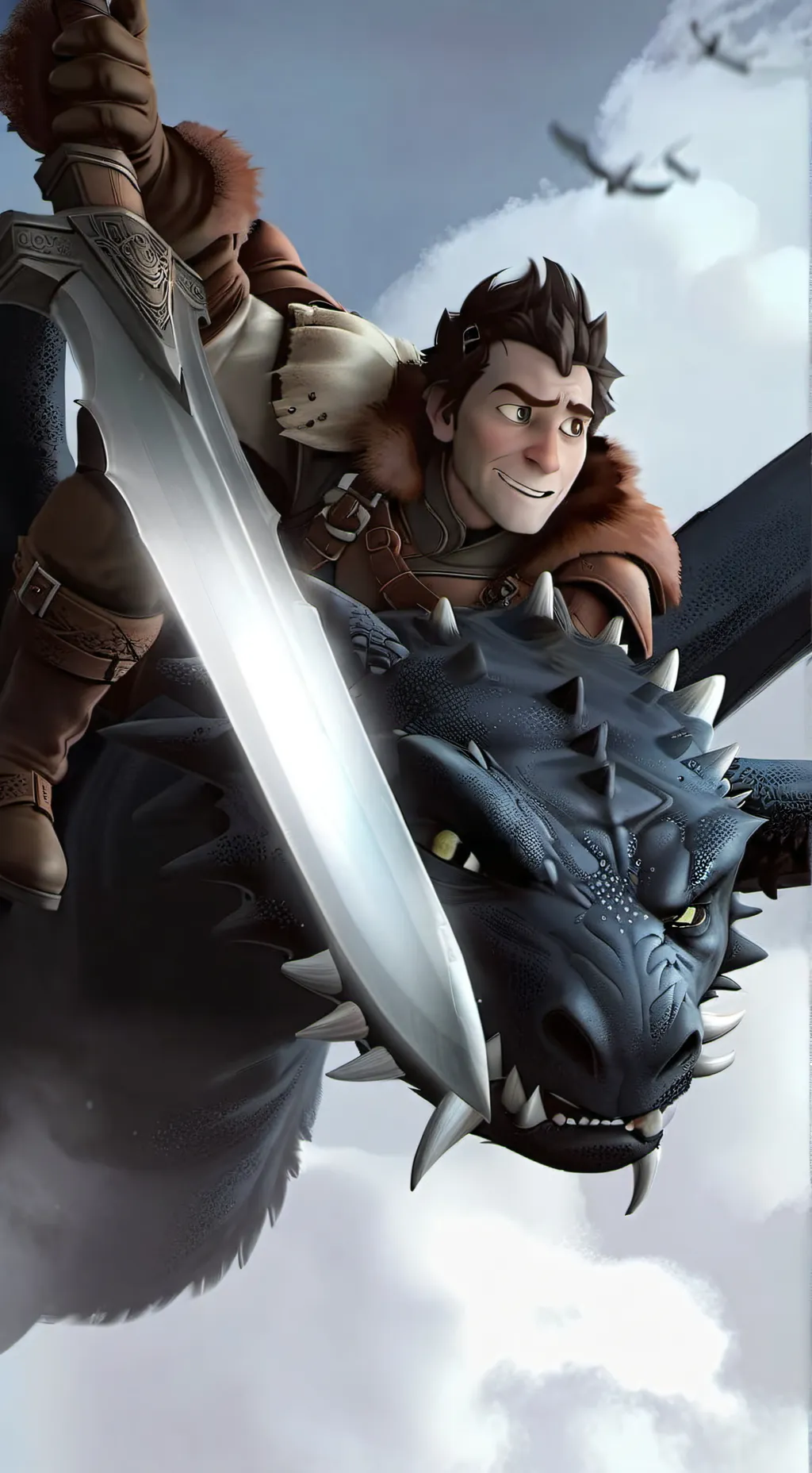 ai character: httyd on a plain background