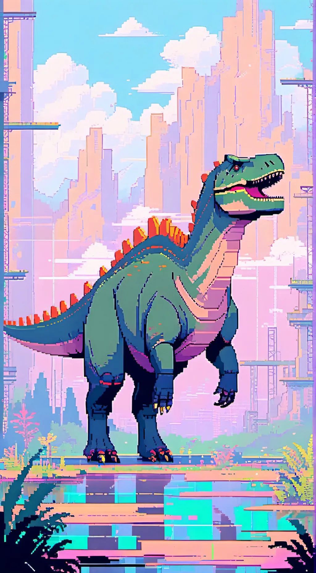 ai character: Jurassic world  background