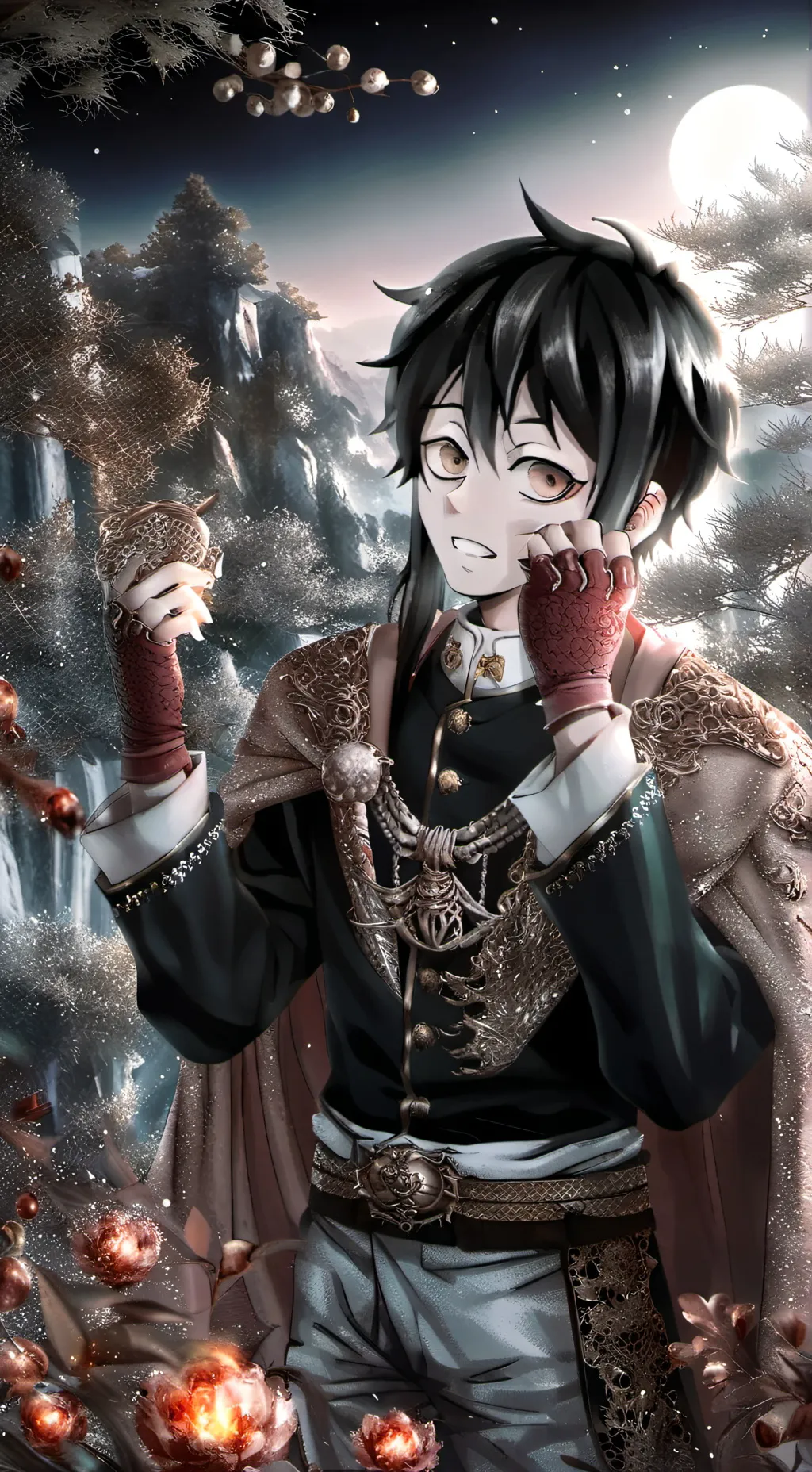 ai character: tokito DEATH SCENE background