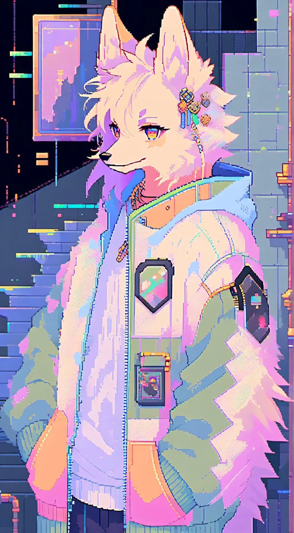 ai character: Furry background