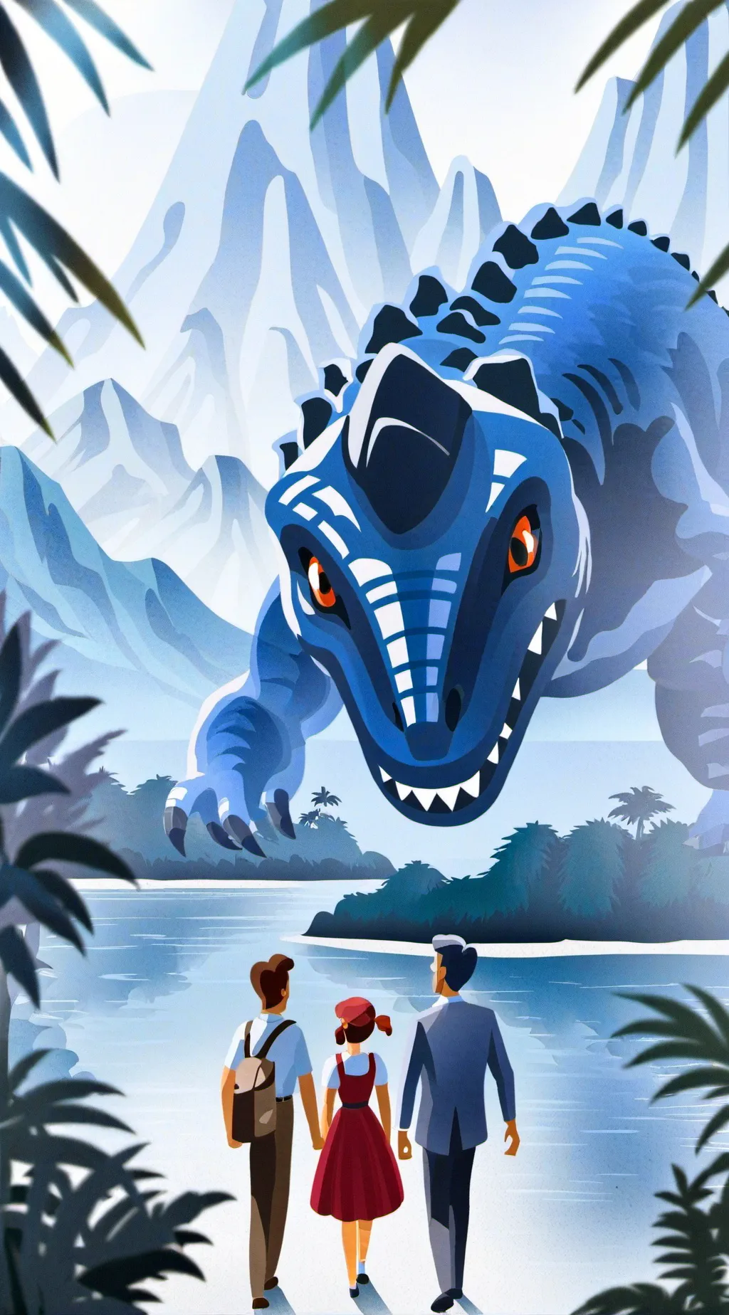 ai character: jurassic park background