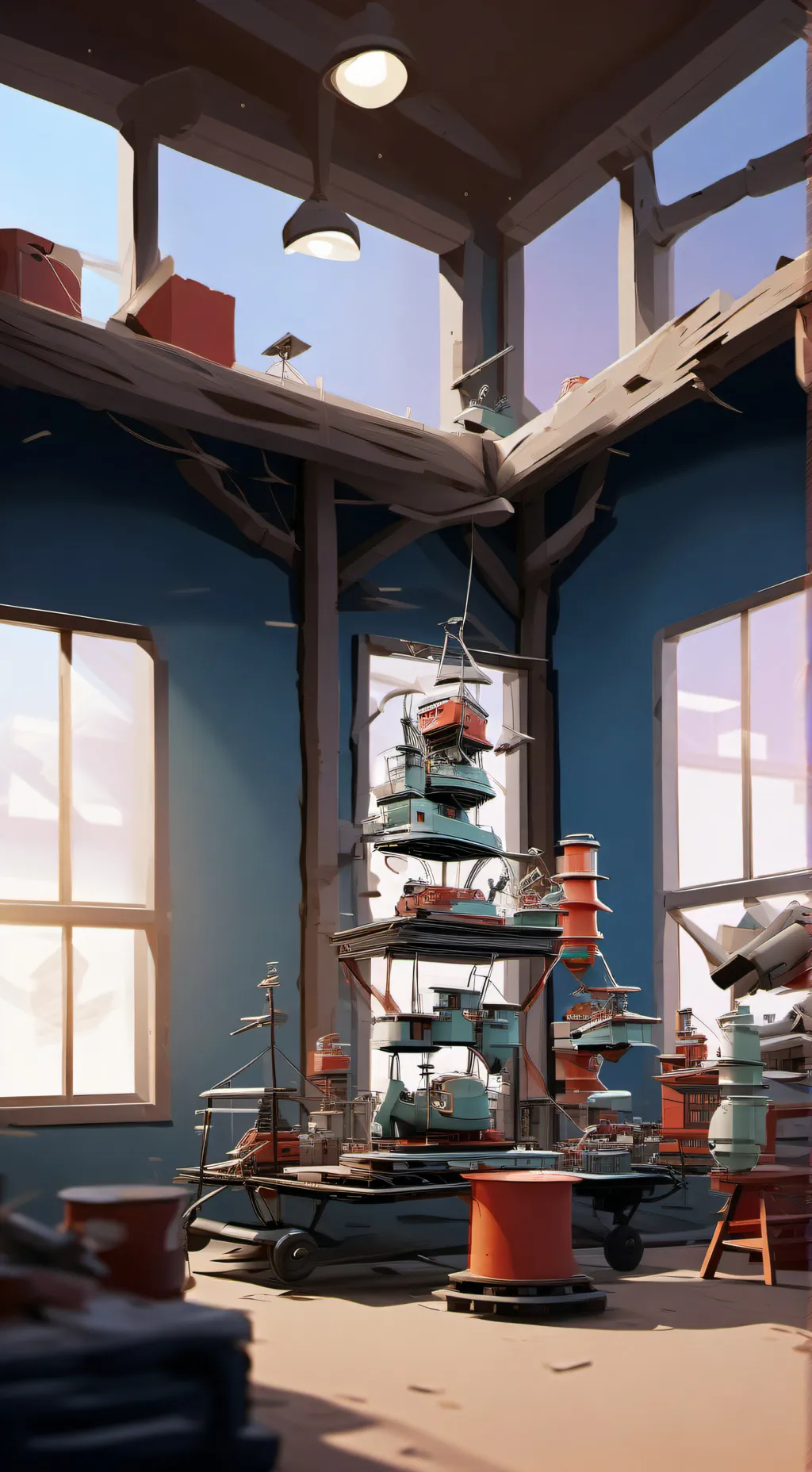 ai character: POPPY PLAYTIME background