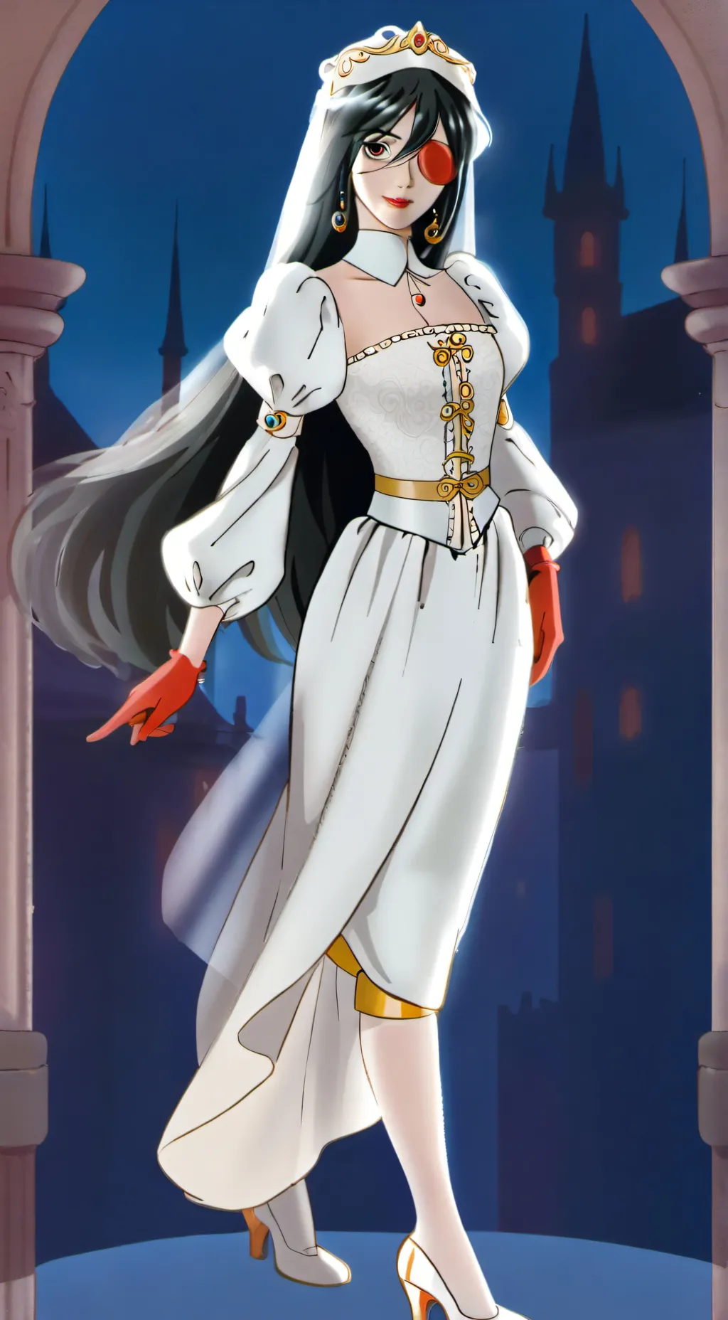 ai character: The Widow  background