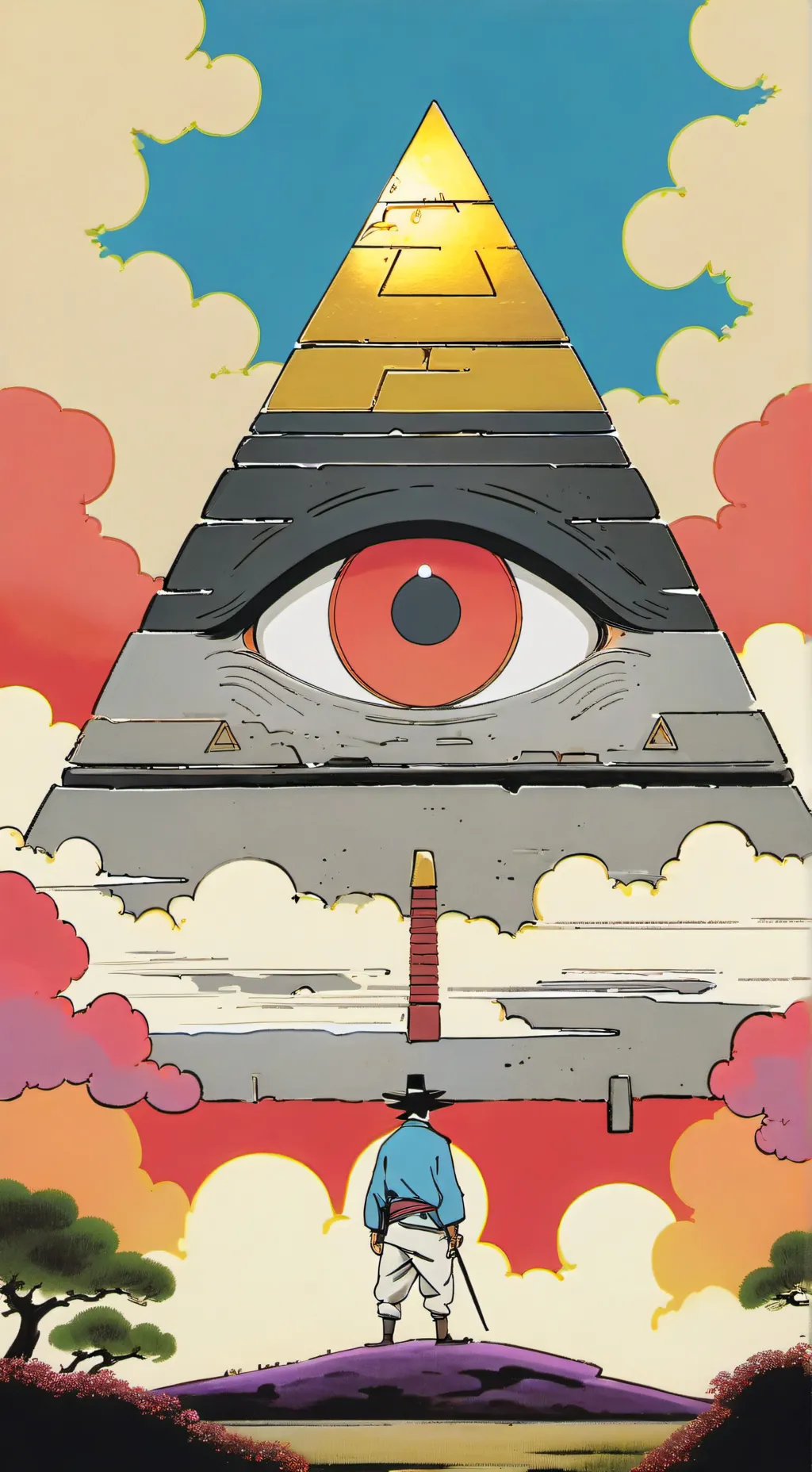 ai character: Bill Cipher  background
