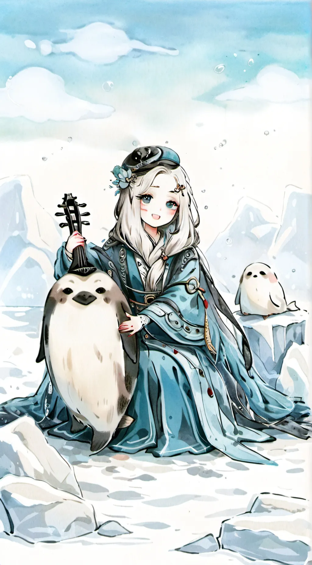 ai character: Baby seals powers  background