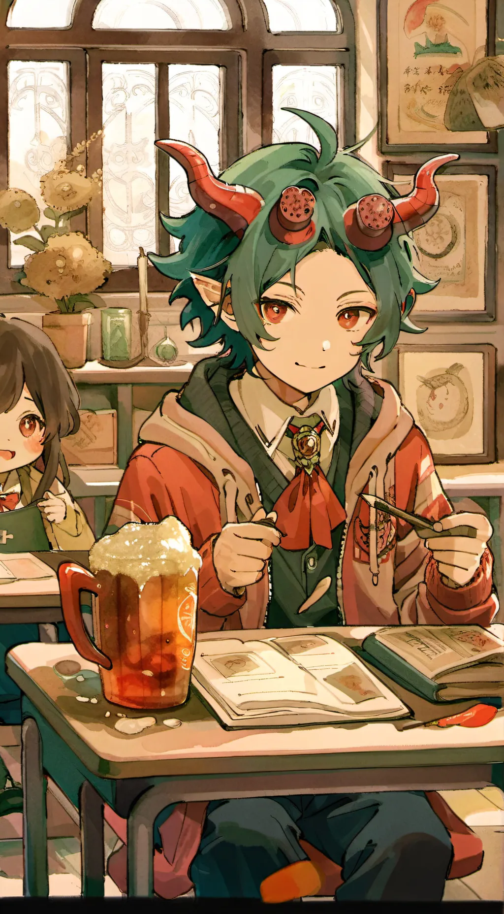 ai character: Human and Demon  background