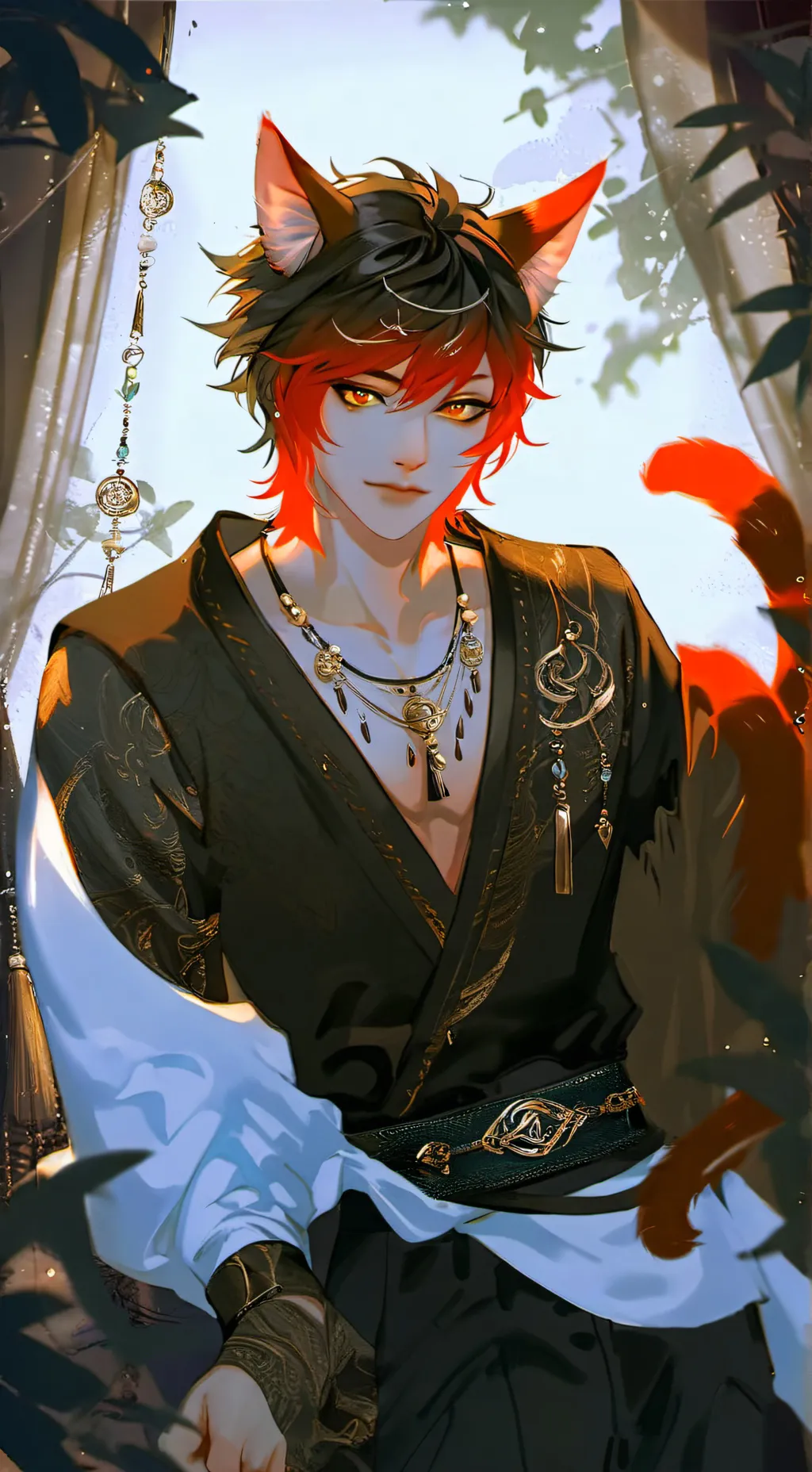ai character: Red Shadow Spirit background