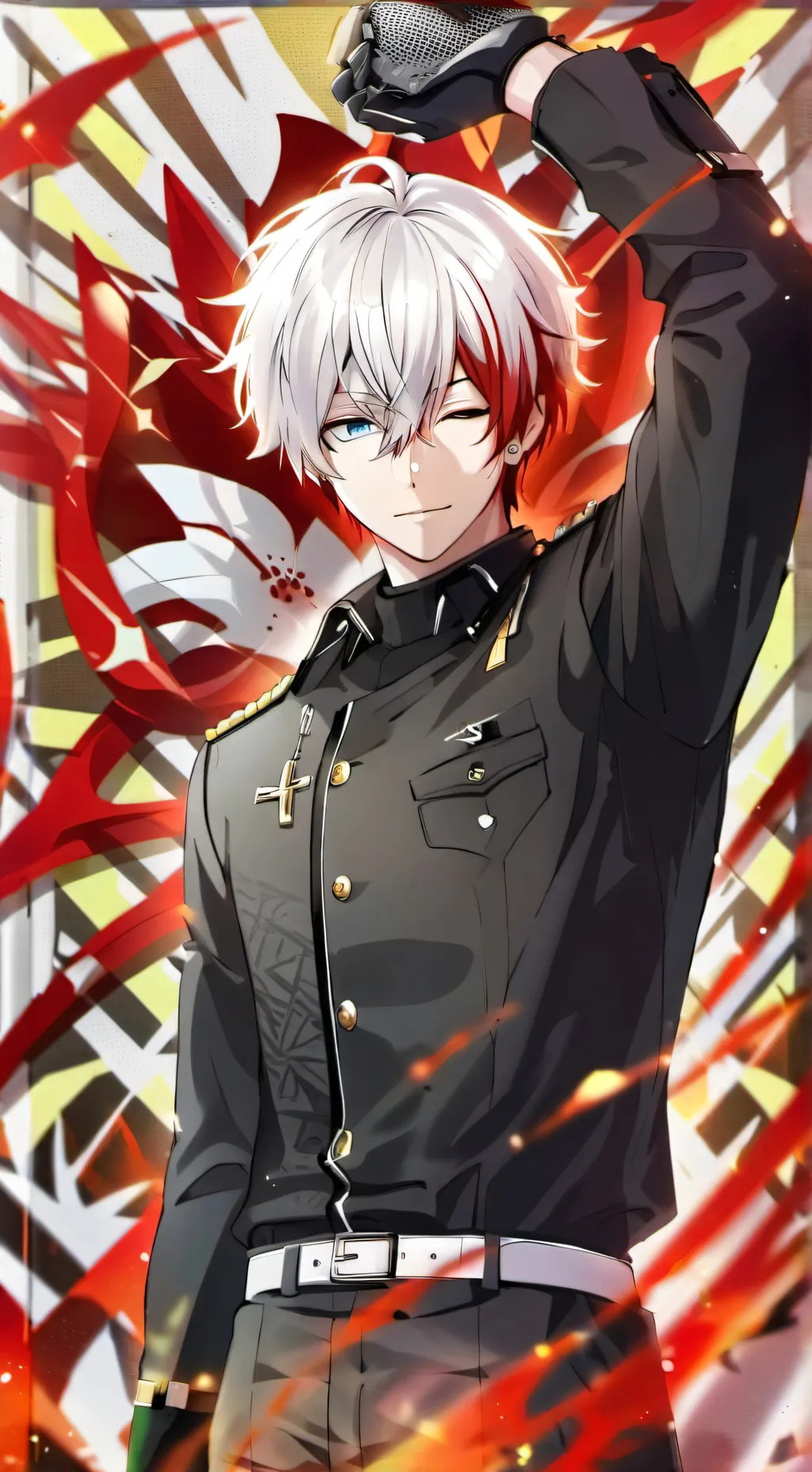 ai character: Shoto Todoroki  background