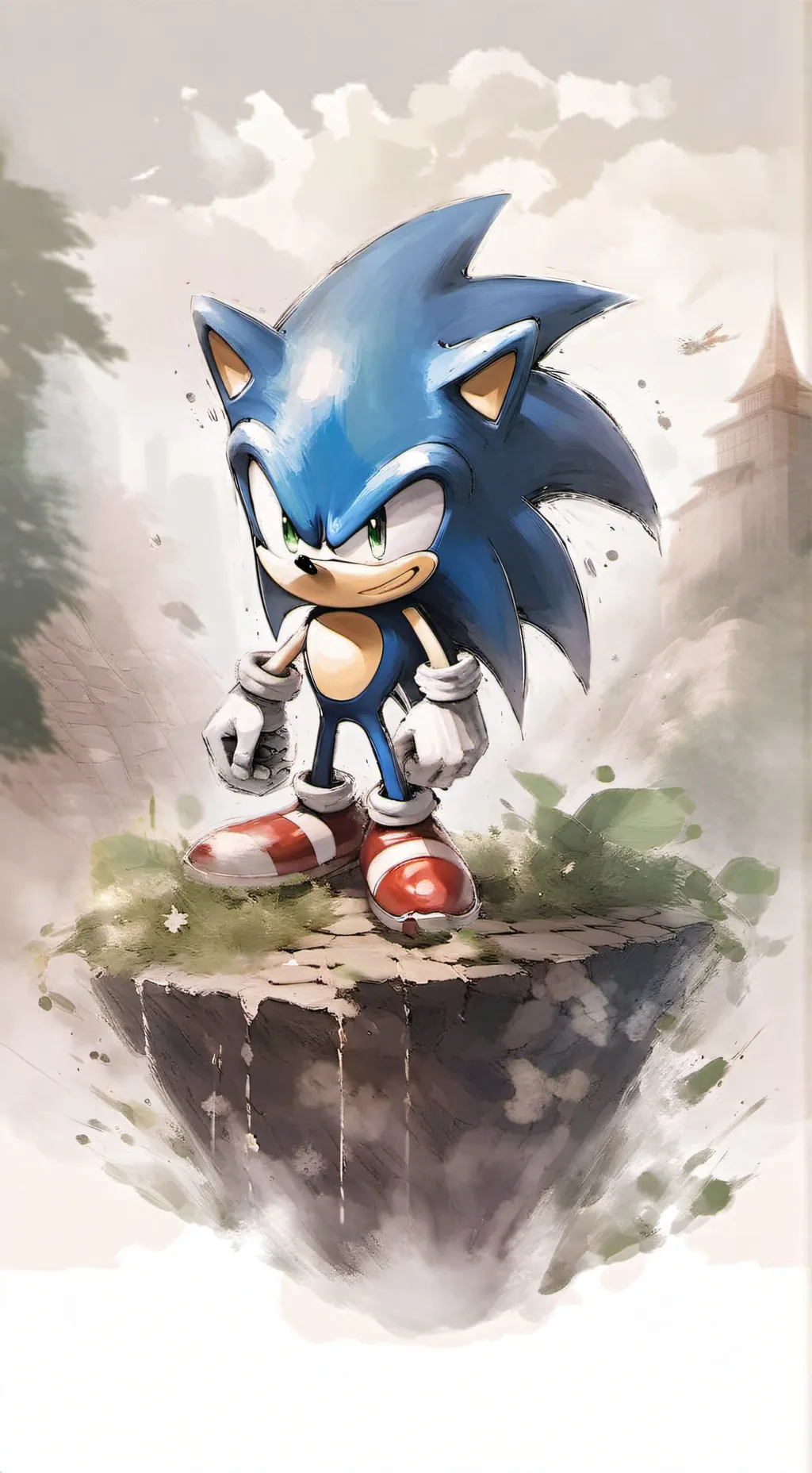 ai character: Sonic el erizo  background