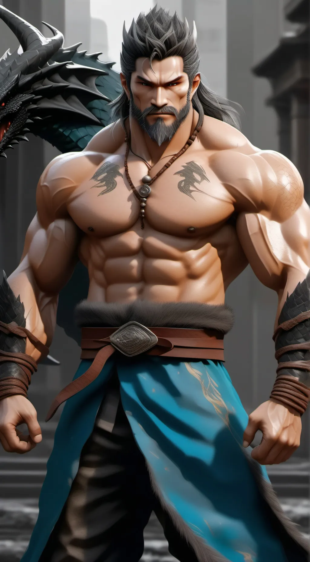ai character: Dragonrobed Warrio background