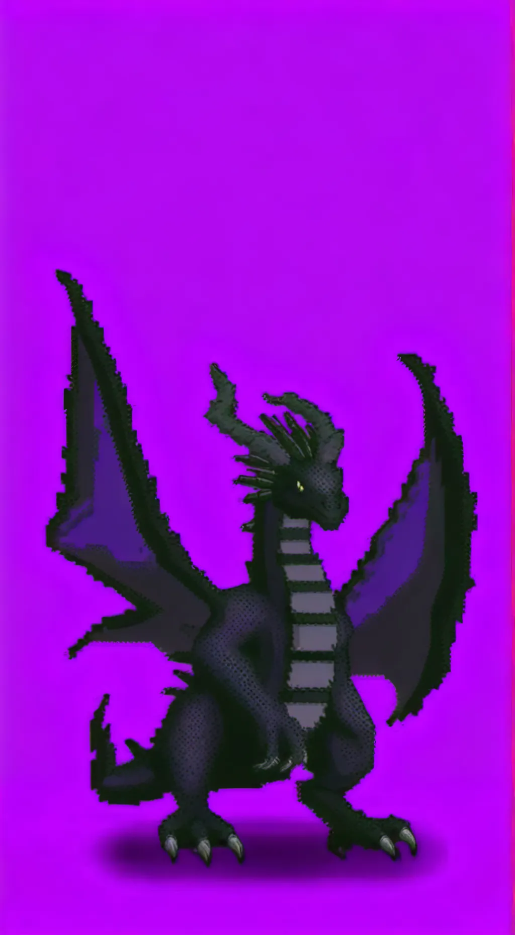 ai character: glitched dragon  background