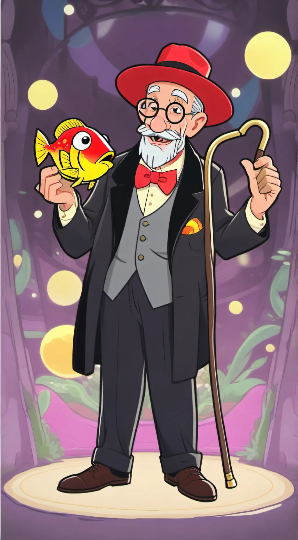 ai character: Grunkle Stan  background