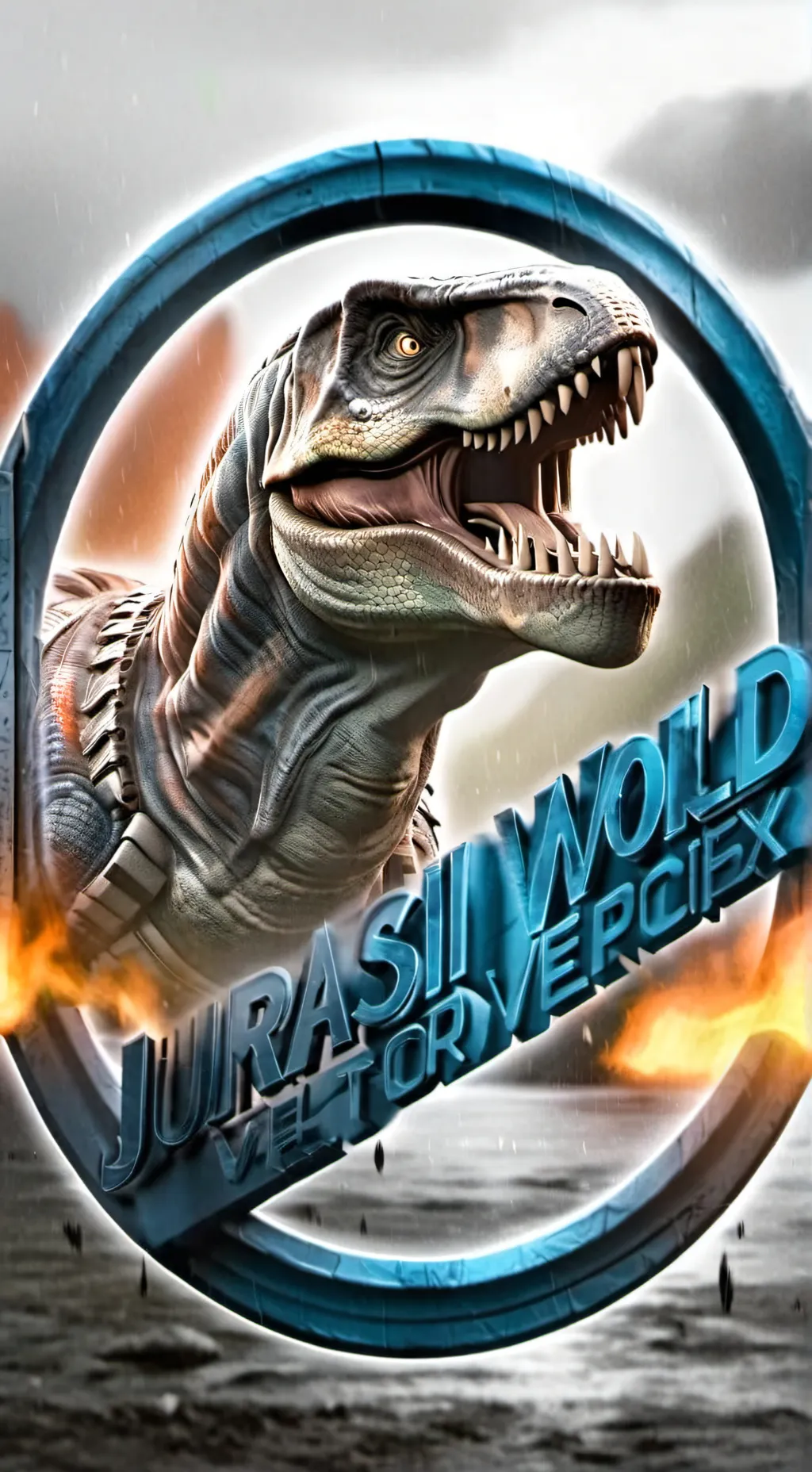 ai character: JURASSIC WORLD 2 background