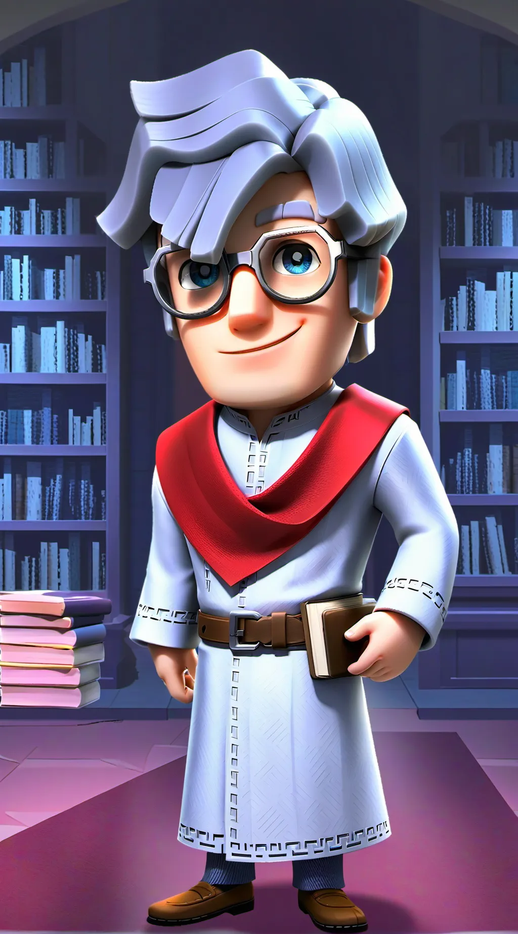 ai character: Larry 📚🤓🗞️ MCTW background