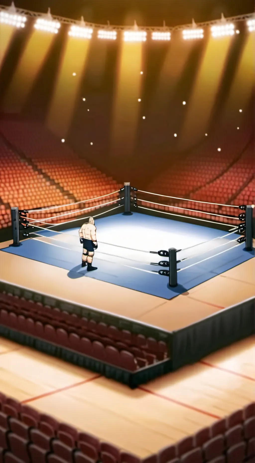 ai character: Wrestling Story background