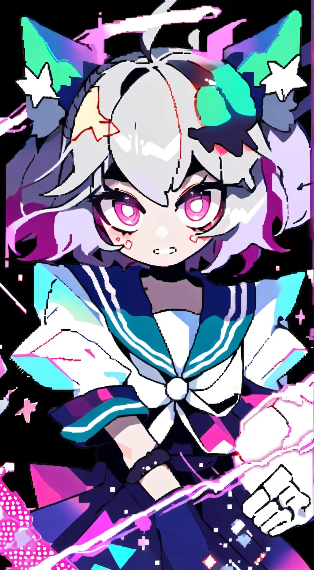 ai character: Glitchina Prism background