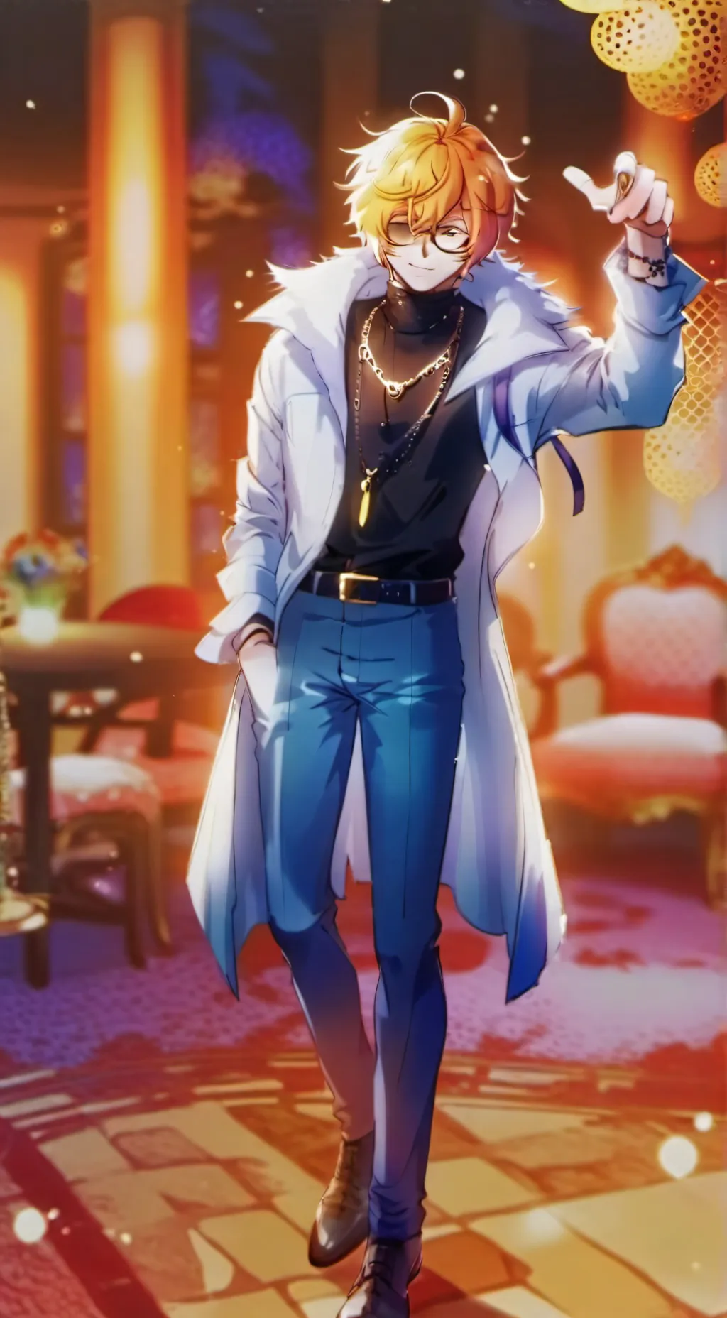 ai character: N★∞♩♥ background