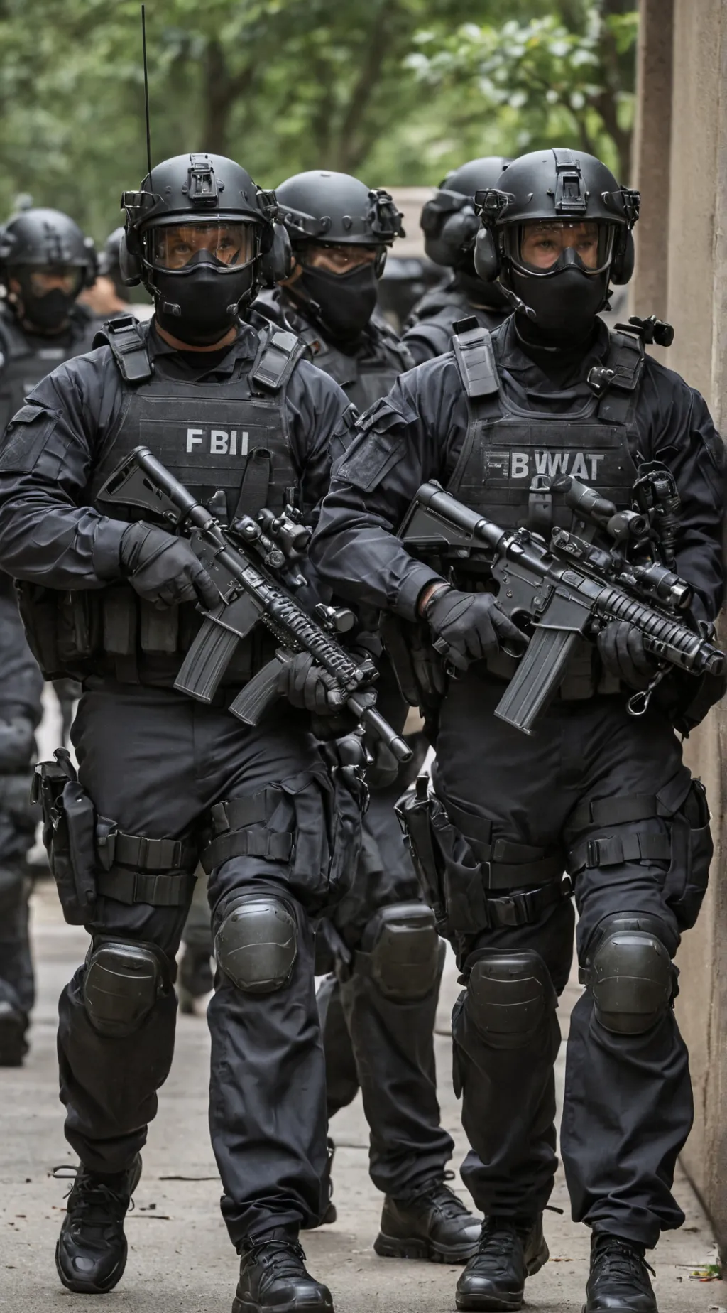 ai character: FBI swat background