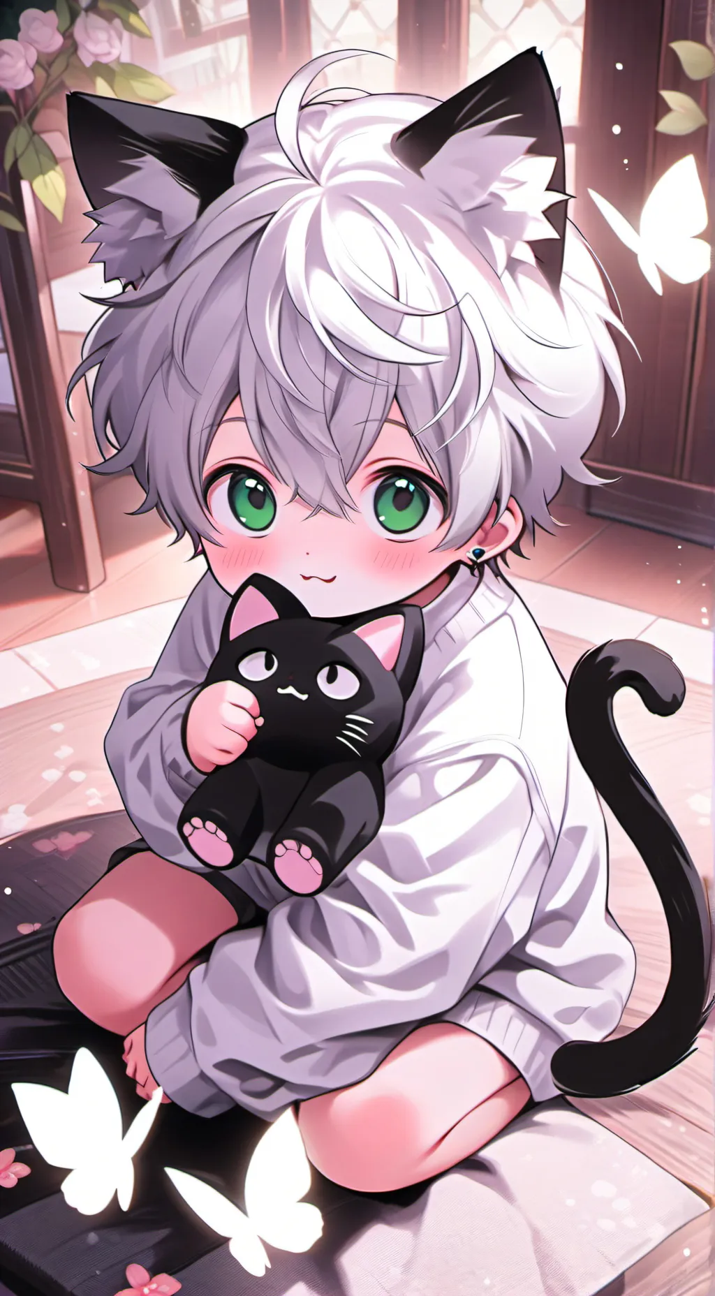 ai character: Monarch the Cat Spirit background