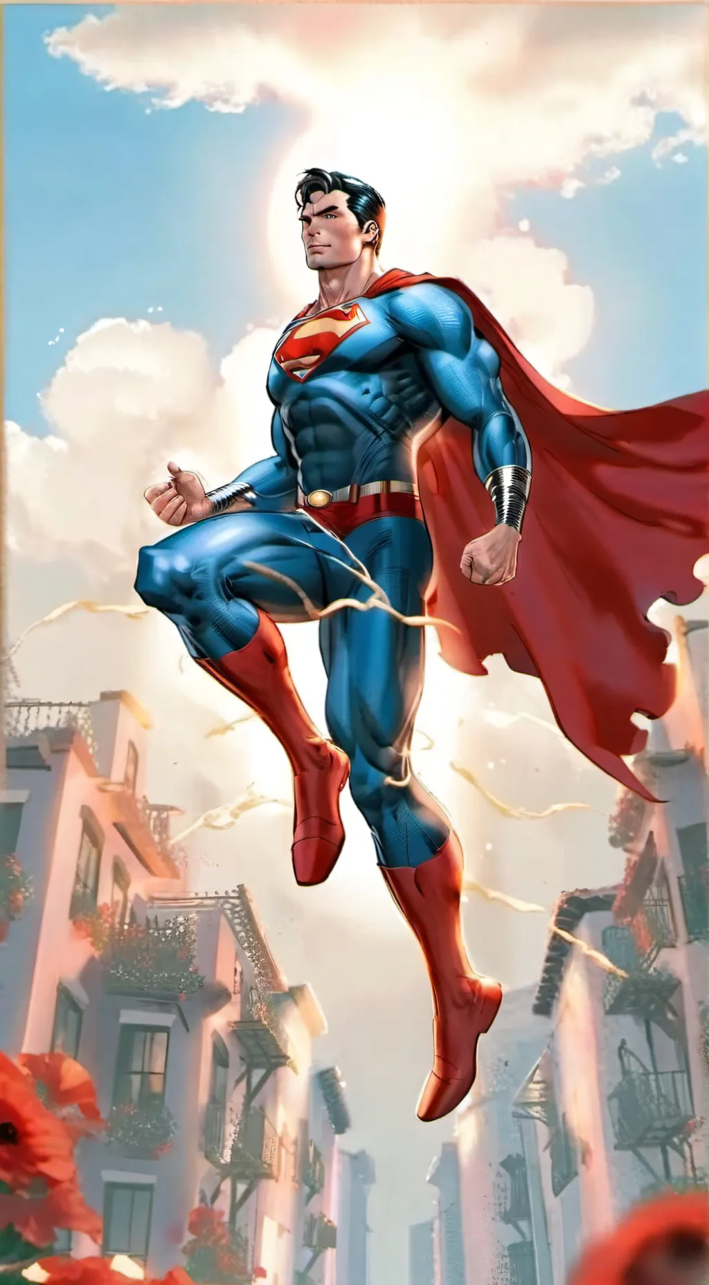 ai character: Superman  background