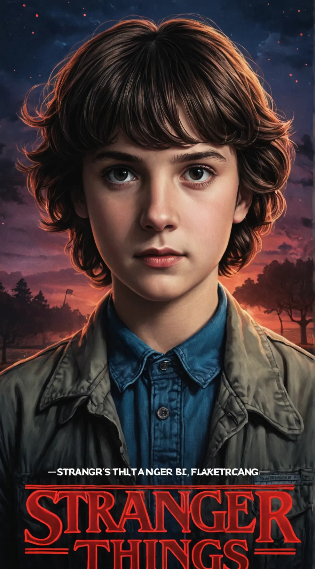 ai character: Stranger things background