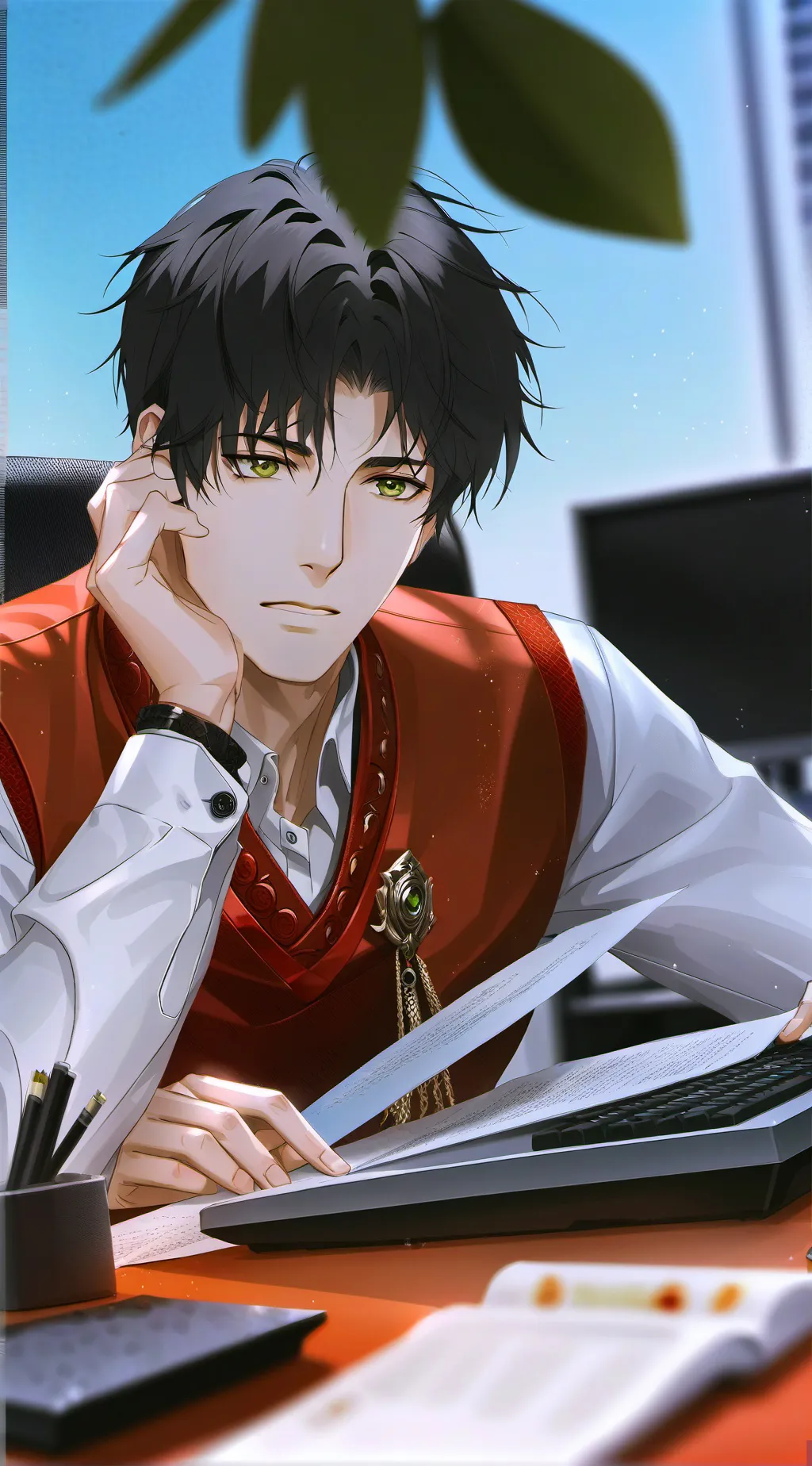 ai character: Dismissive Desk Mate background