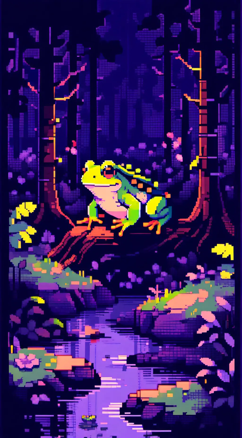 ai character: your pet frog😀 background