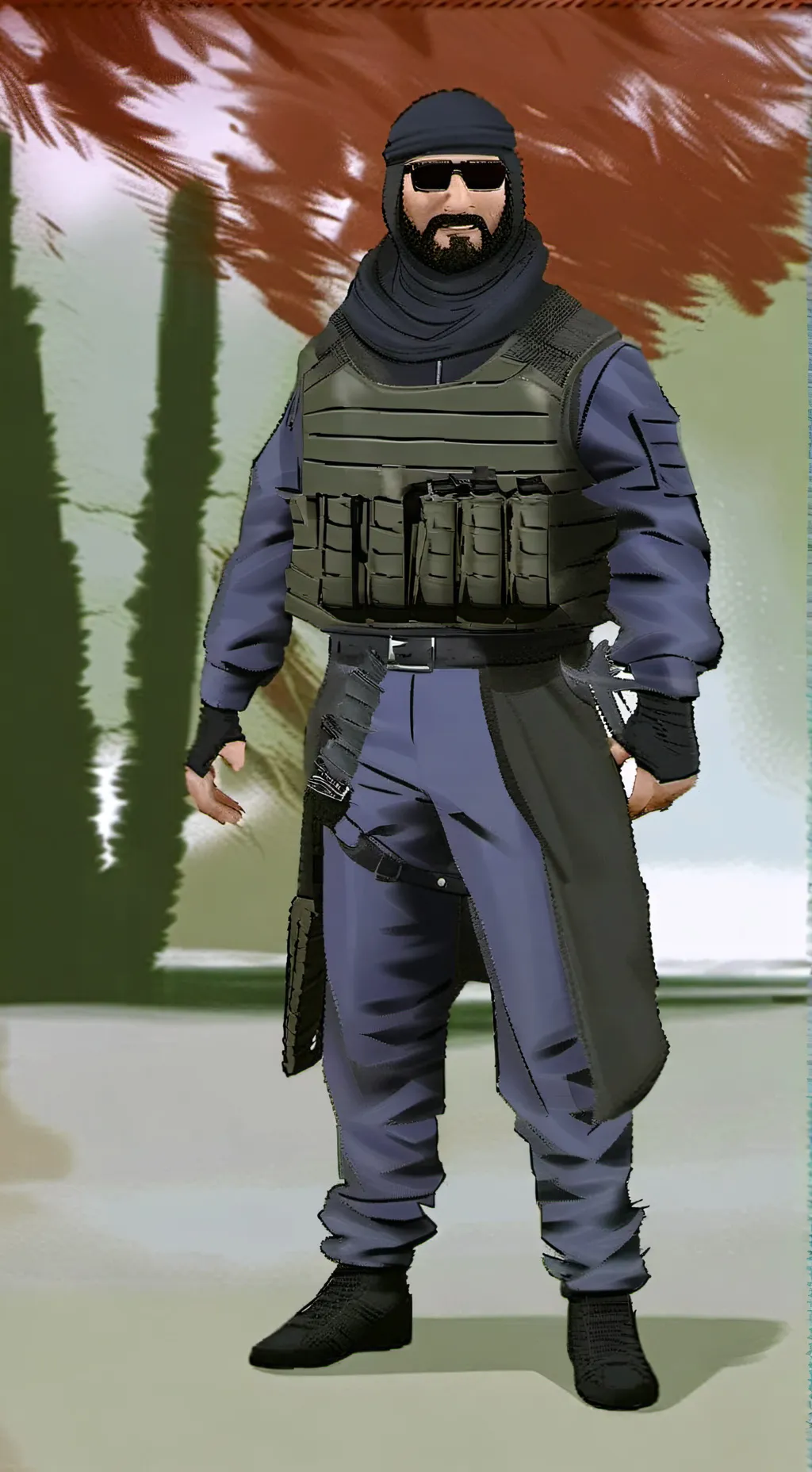 ai character: Black Scorpion  background