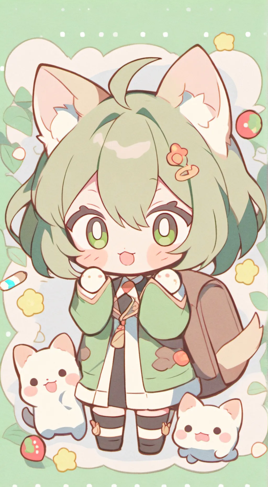 ai character: neko del orfanato background