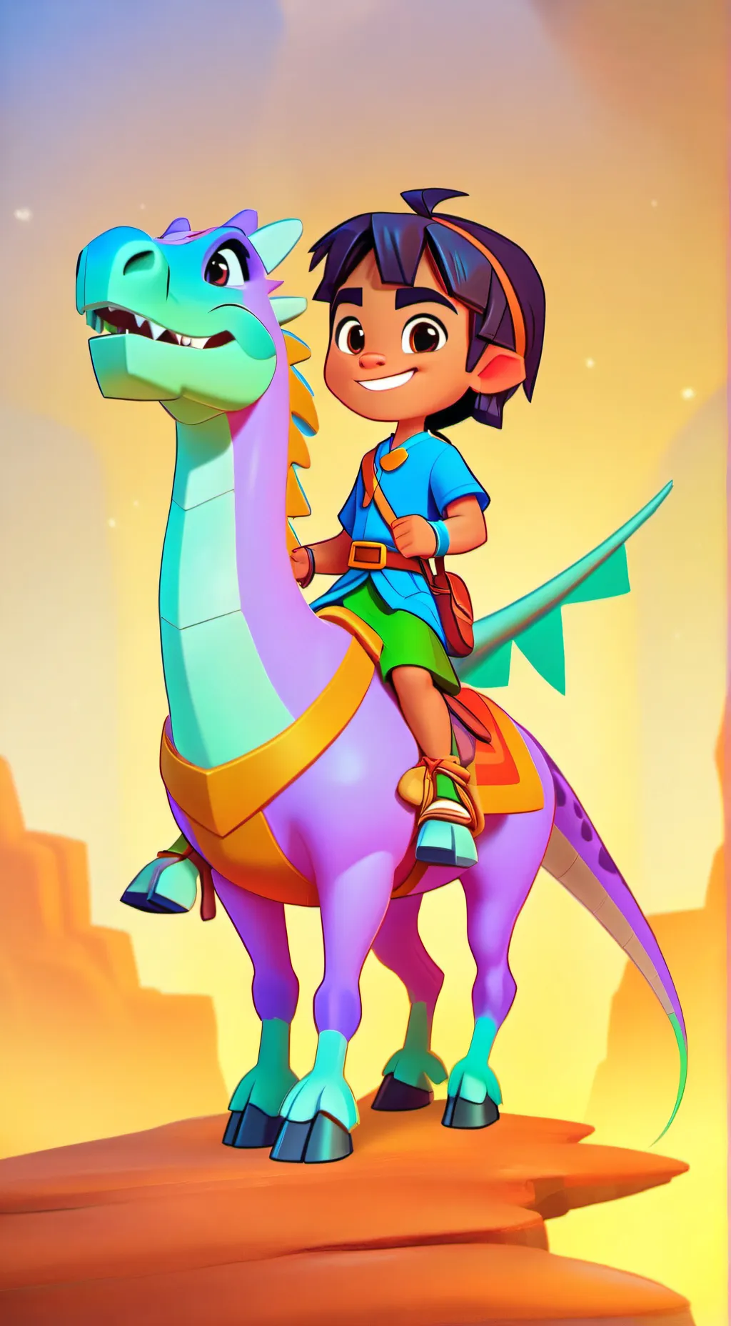 ai character: Pony vs Dragon background