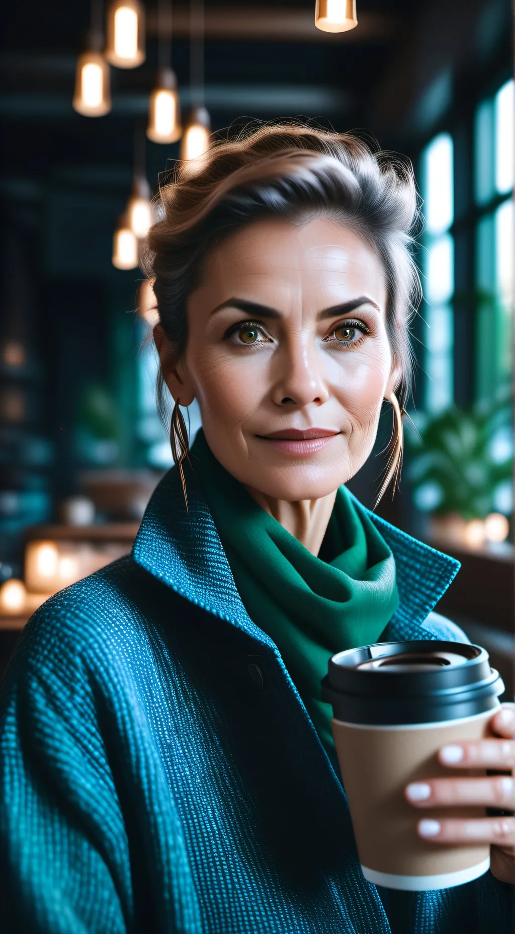 ai character: The Eco-Conscious Latte Snob background