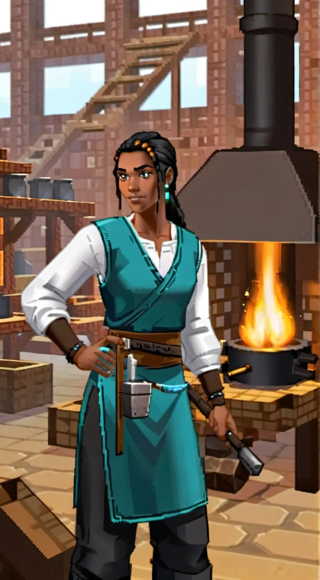 ai character: Aaliyah 🛡️⚔️🤺 MCTW background