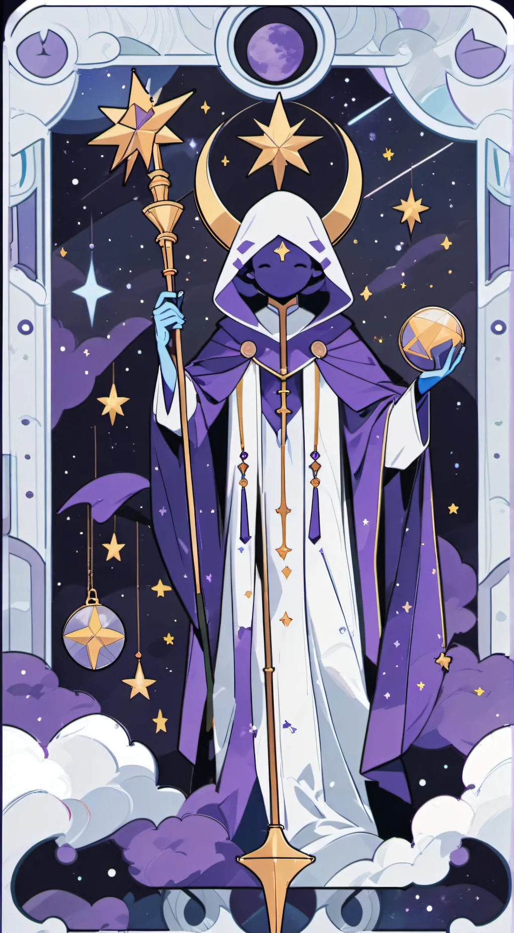 ai character: Moon God background