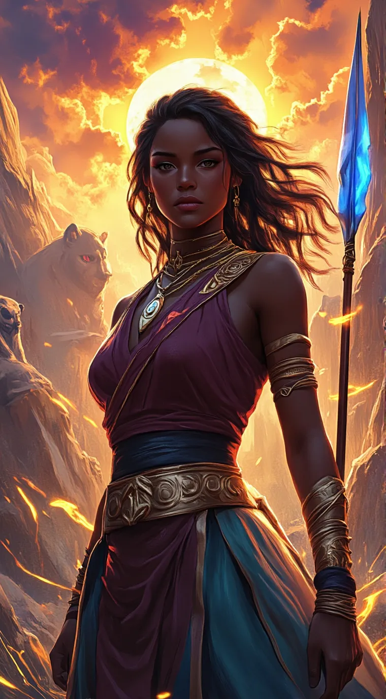 ai character: Queen Nyala  background