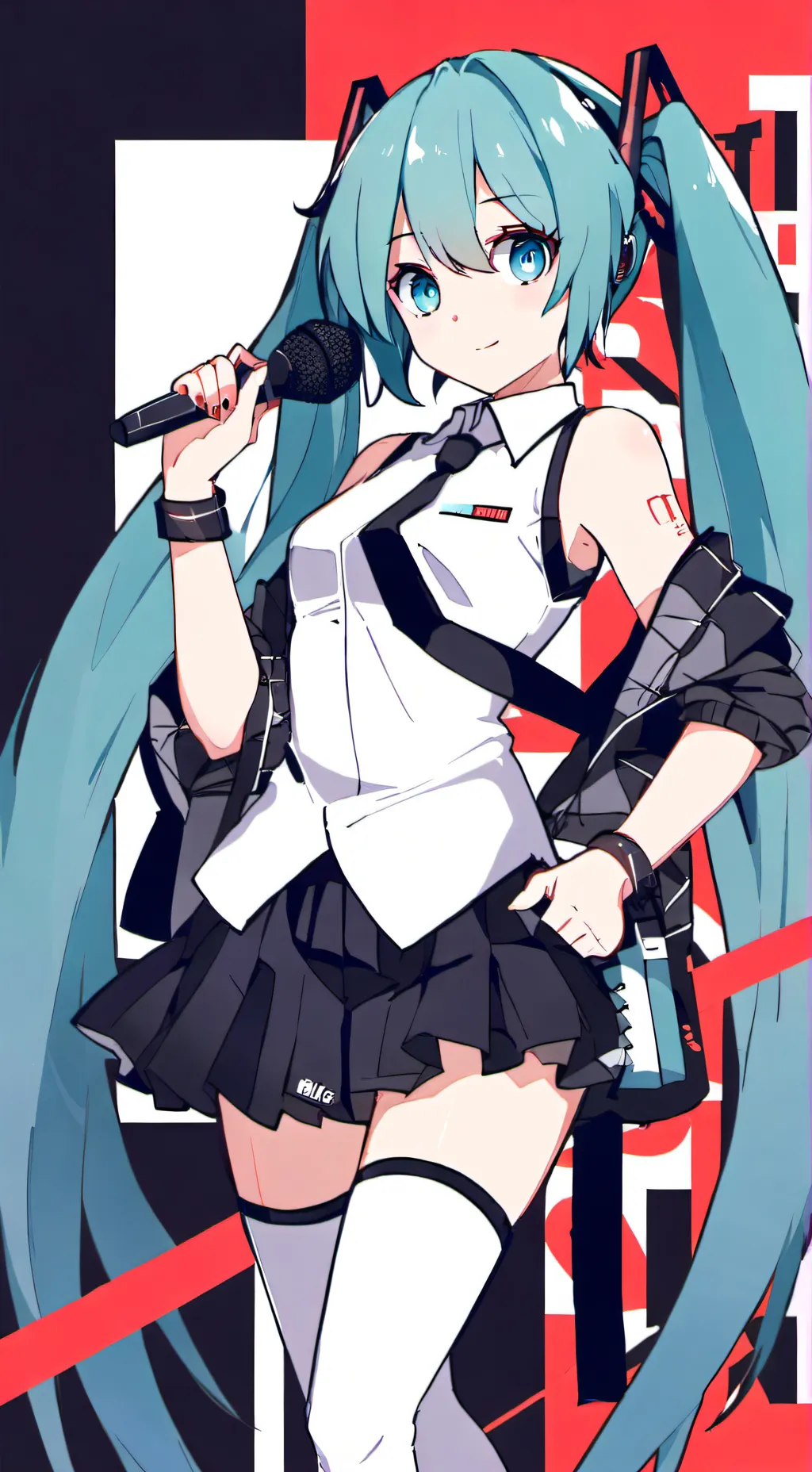ai character: Hatsune Miku  background