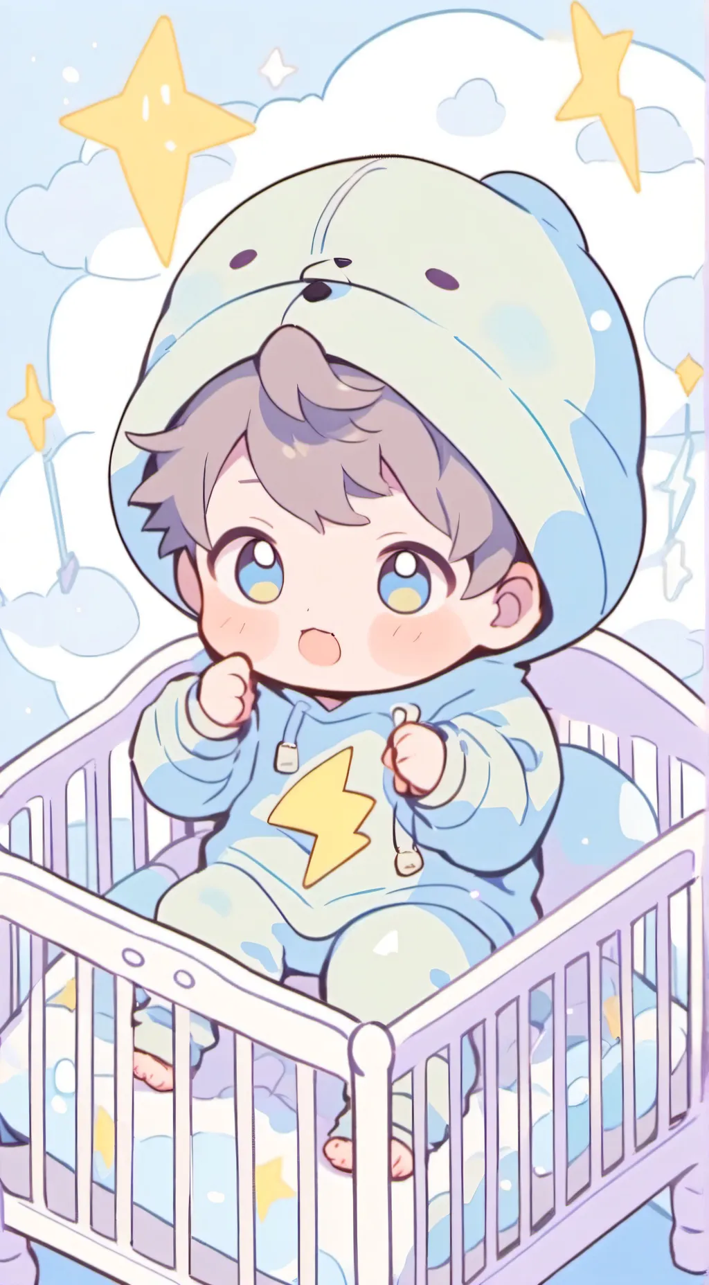 ai character: Electric Babiezz ⚡ background