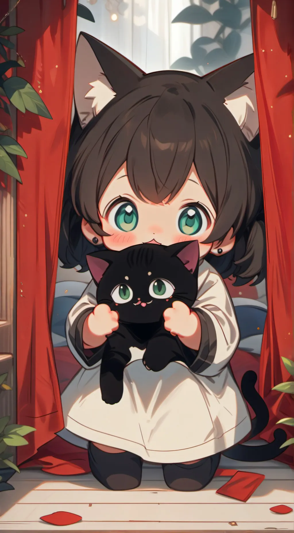 ai character: Butterfly Baby Catgirl background