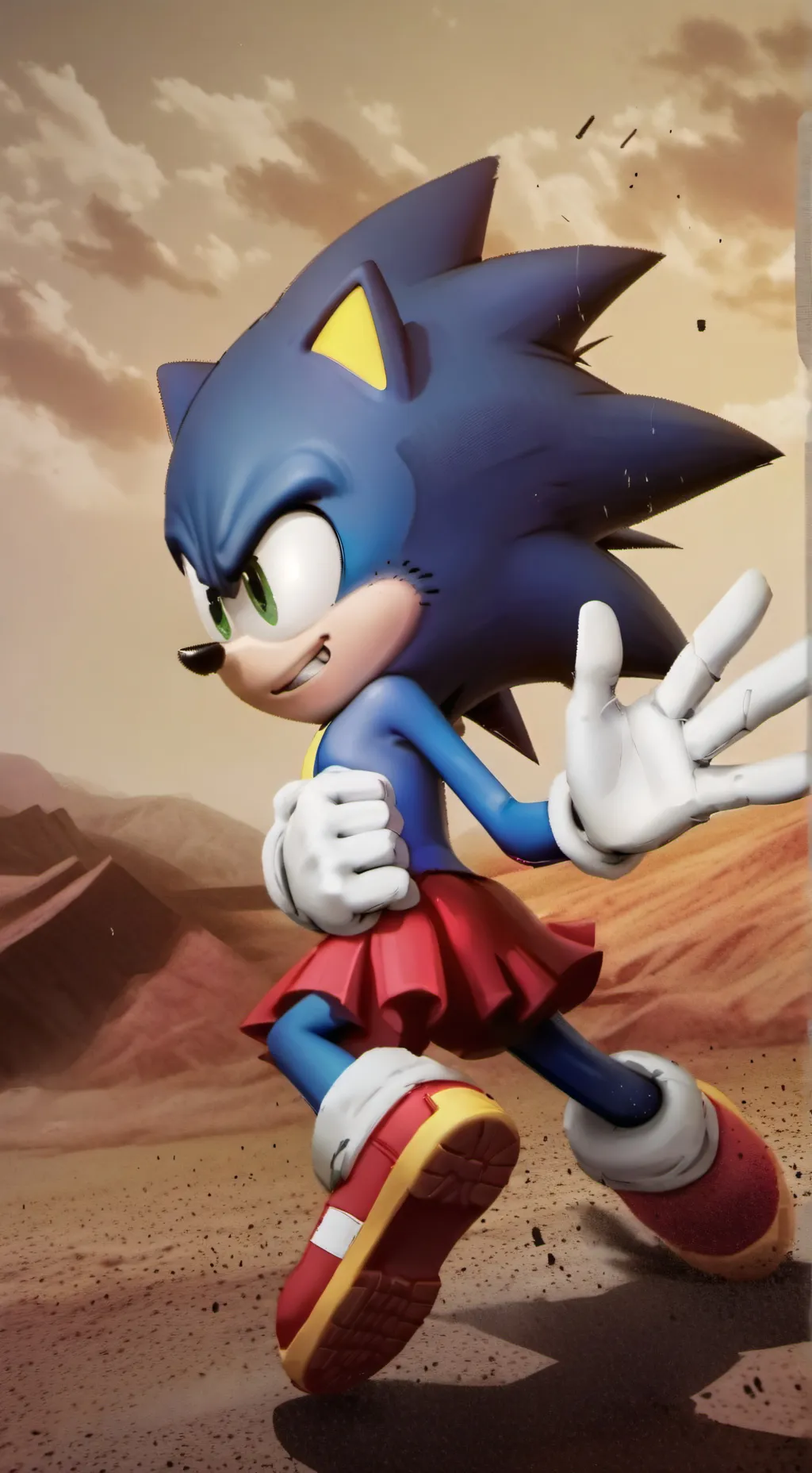 ai character: Sonic but 2? background